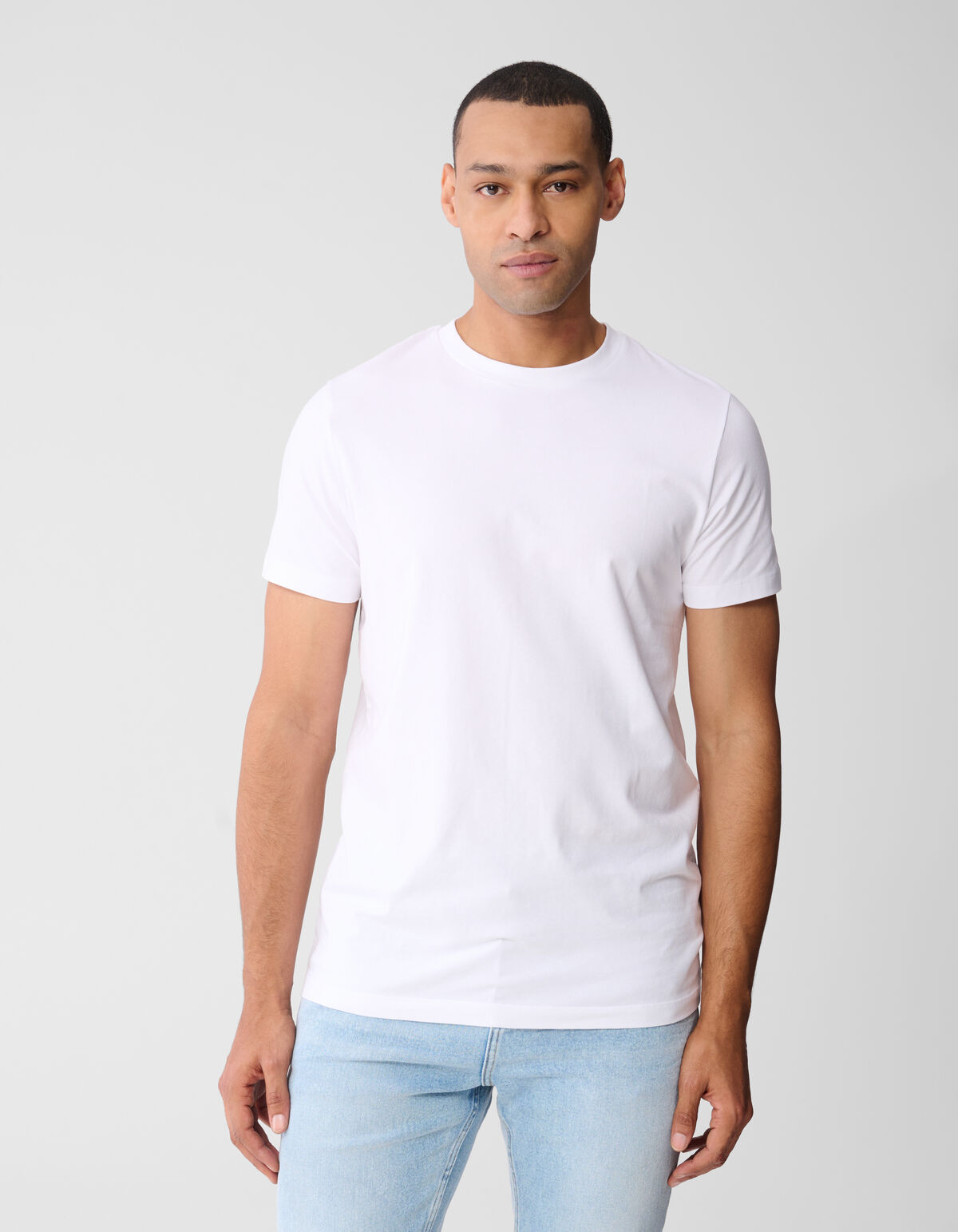 Basis T-shirt Wit SHOEBY MEN