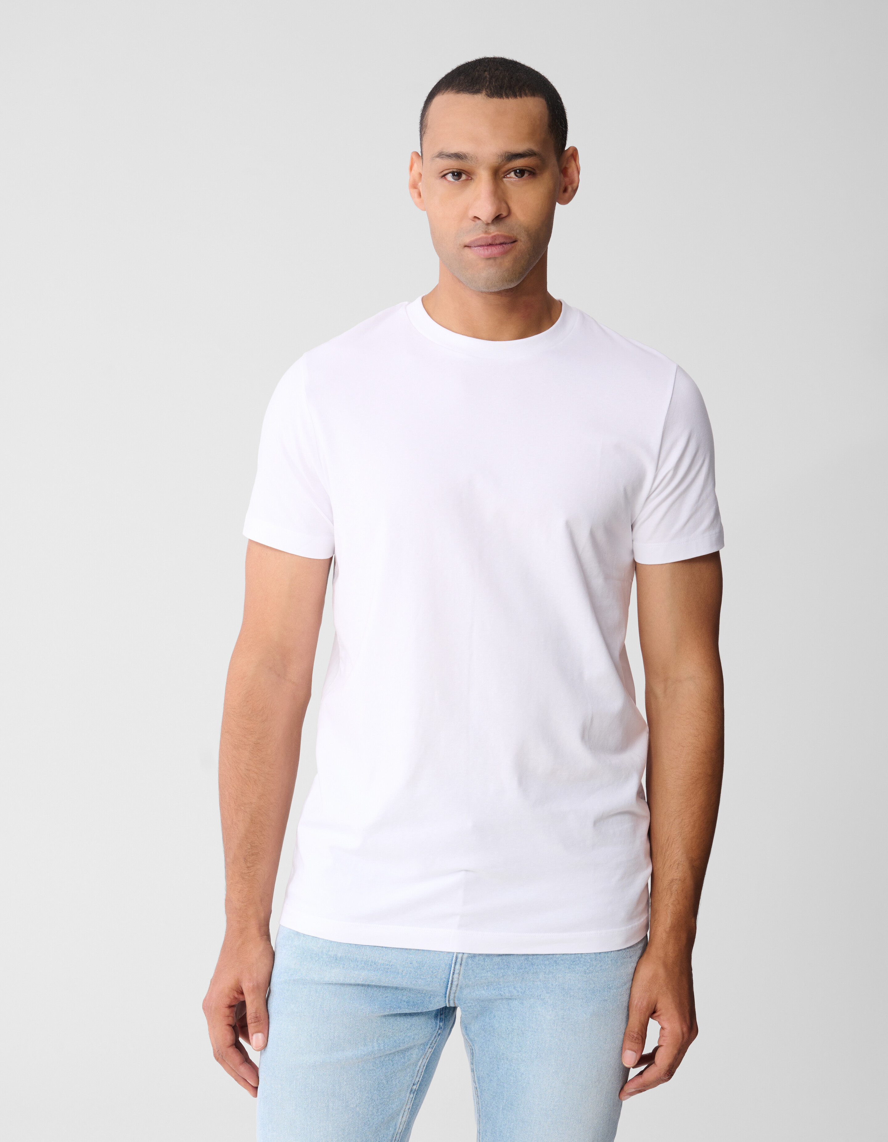 Basis T-shirt Wit SHOEBY MEN