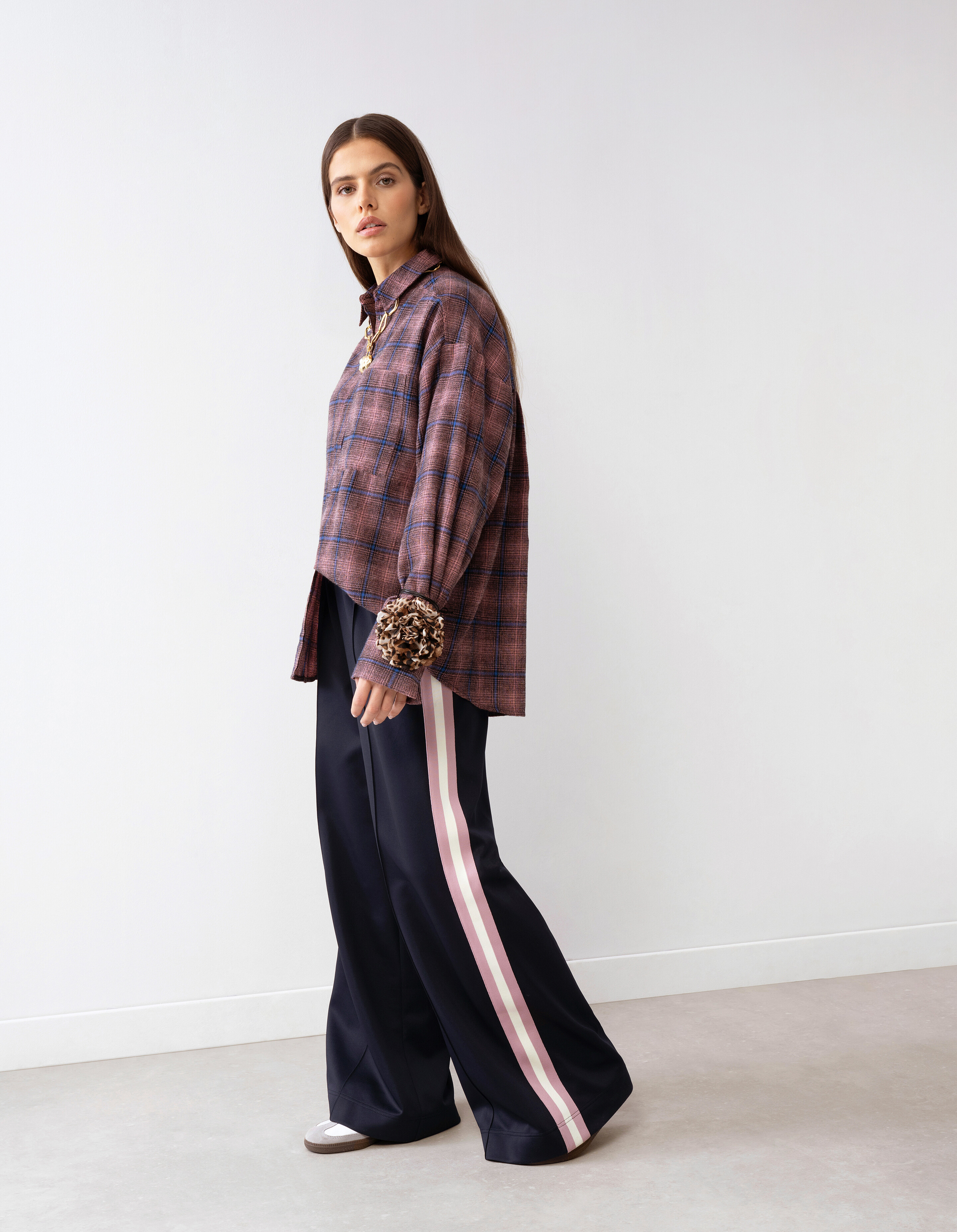 Ruiten Blouse Donkerroze SHOEBY WOMEN