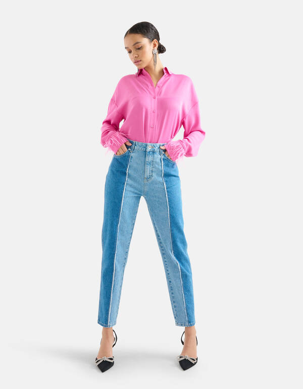 Two Tone Denim Jeans L28 Mediumstone SHOEBY WOMEN
