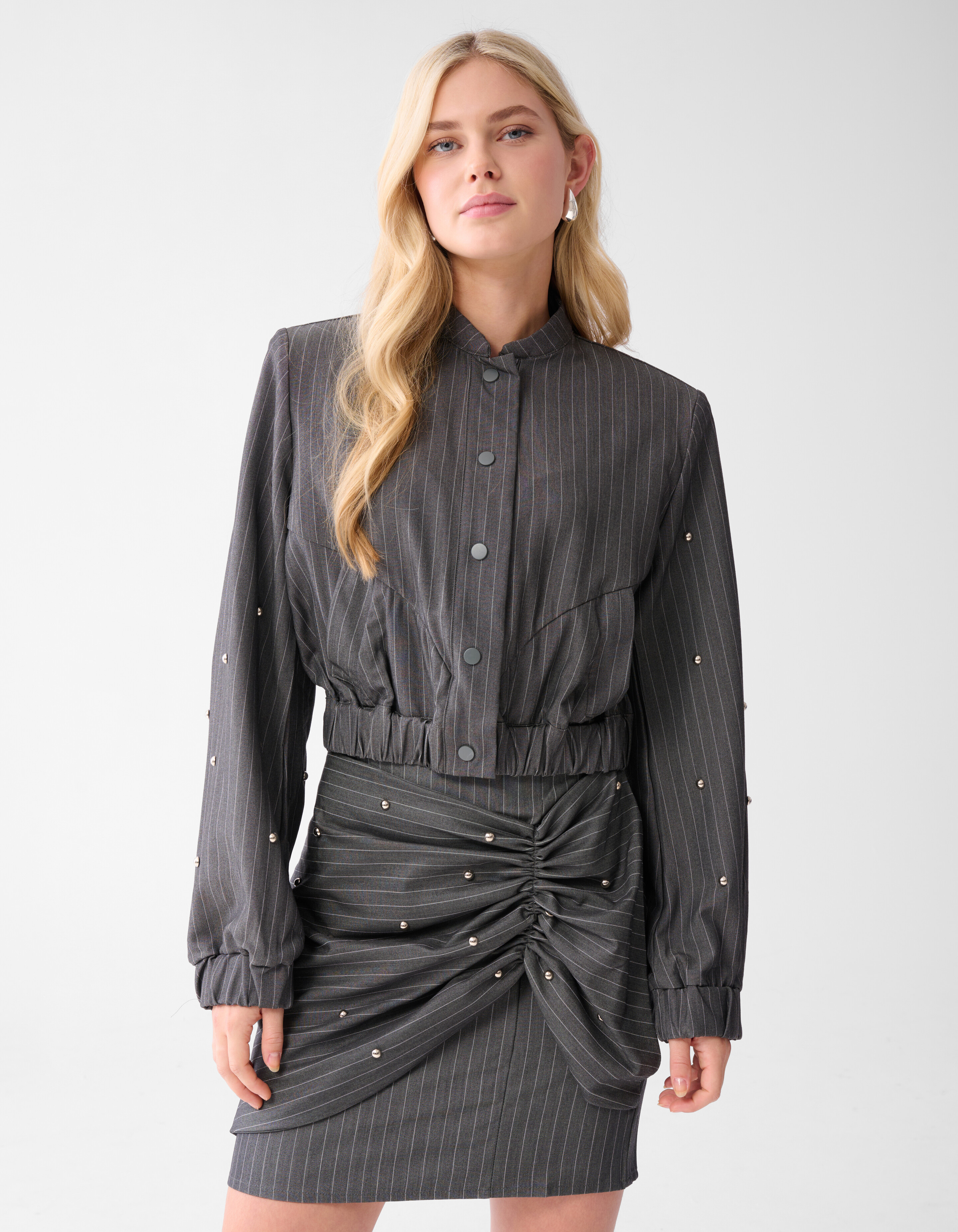 Studs Bomber Donkergrijs SHOEBY WOMEN