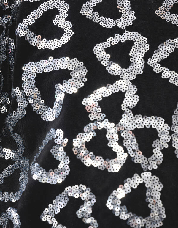 Sequin Heart Top Zilver SHOEBY GIRLS