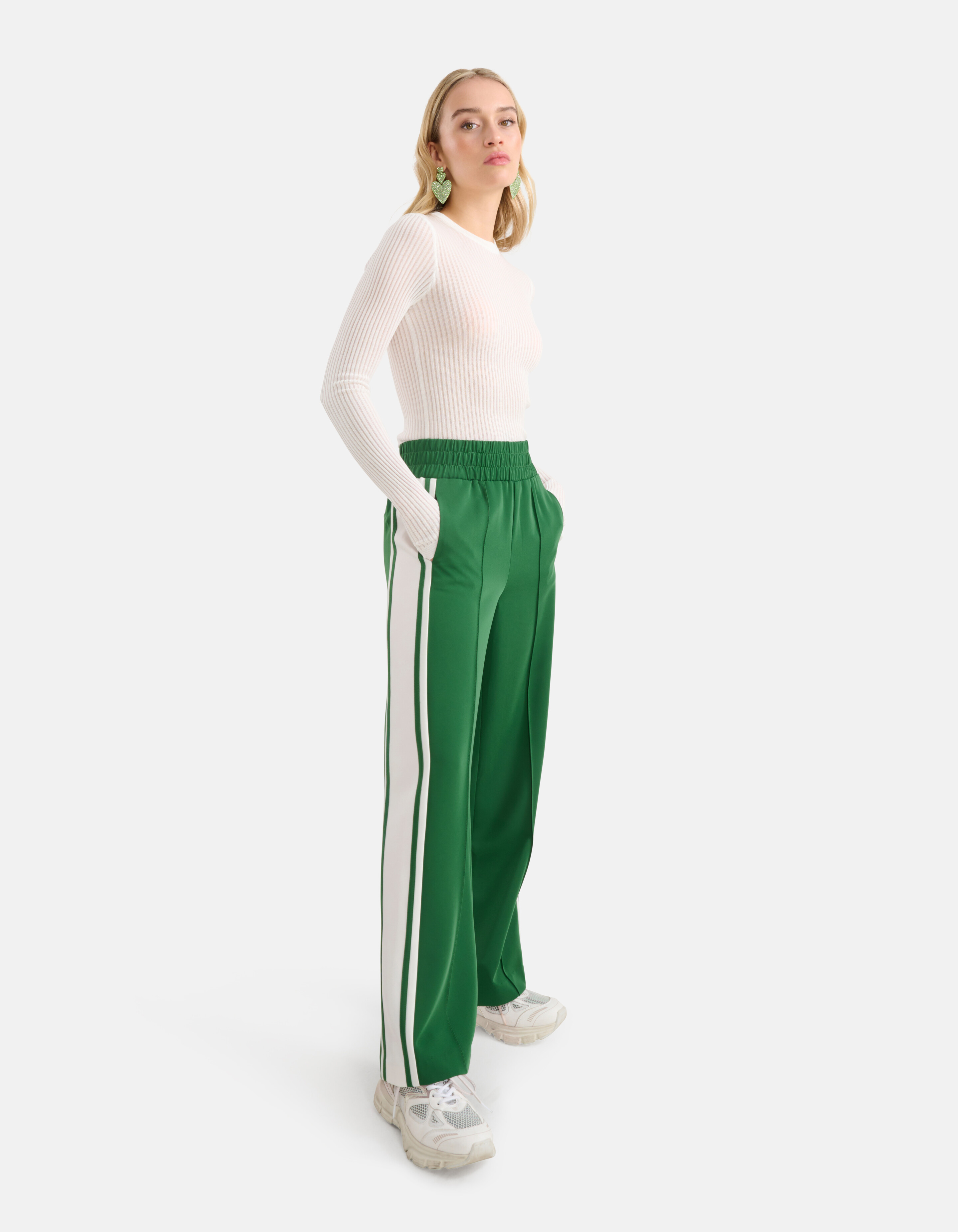 Sporty Broek Groen By Monica SHOEBY WOMEN