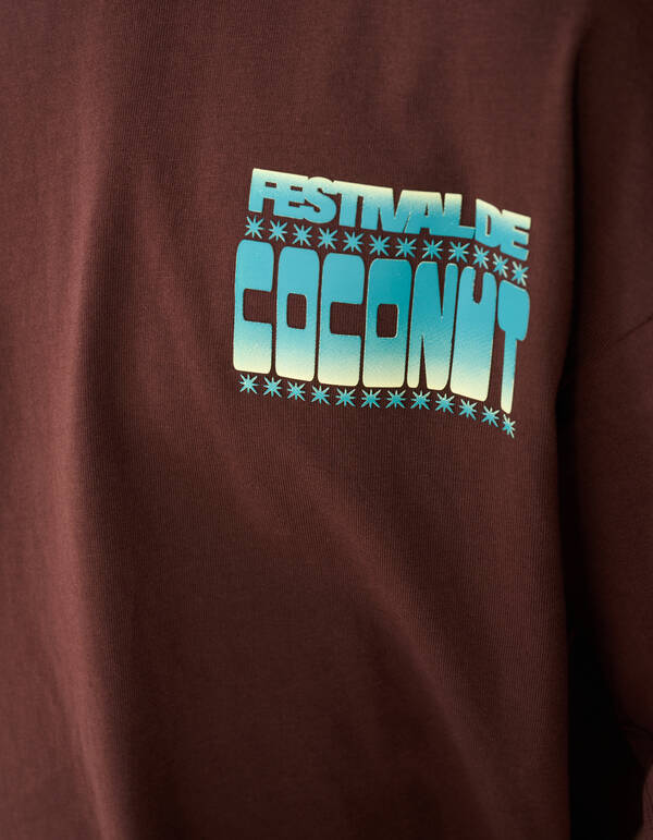 Coconut Artwork T-shirt Bruin SHOEBY BOYS