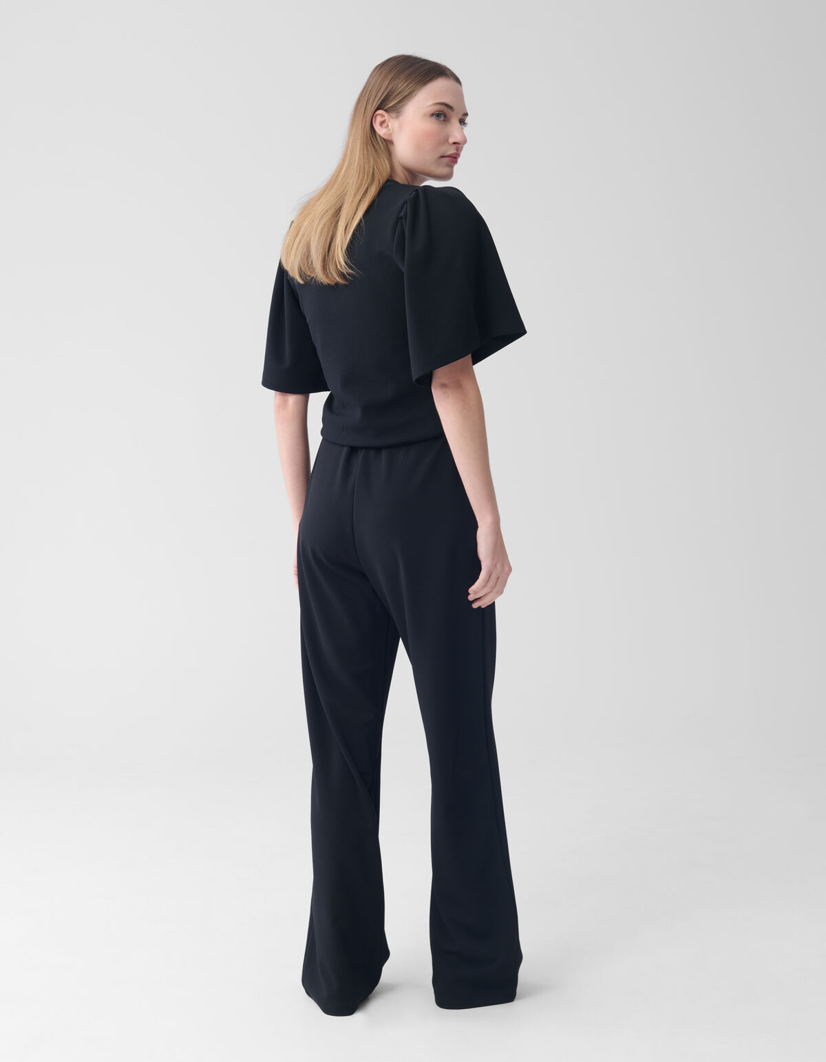 Basis Wide Leg Broek Zwart SHOEBY WOMEN