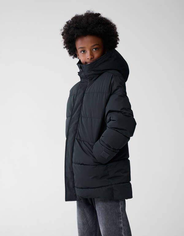 Lange Puffer Jas Zwart SHOEBY BOYS