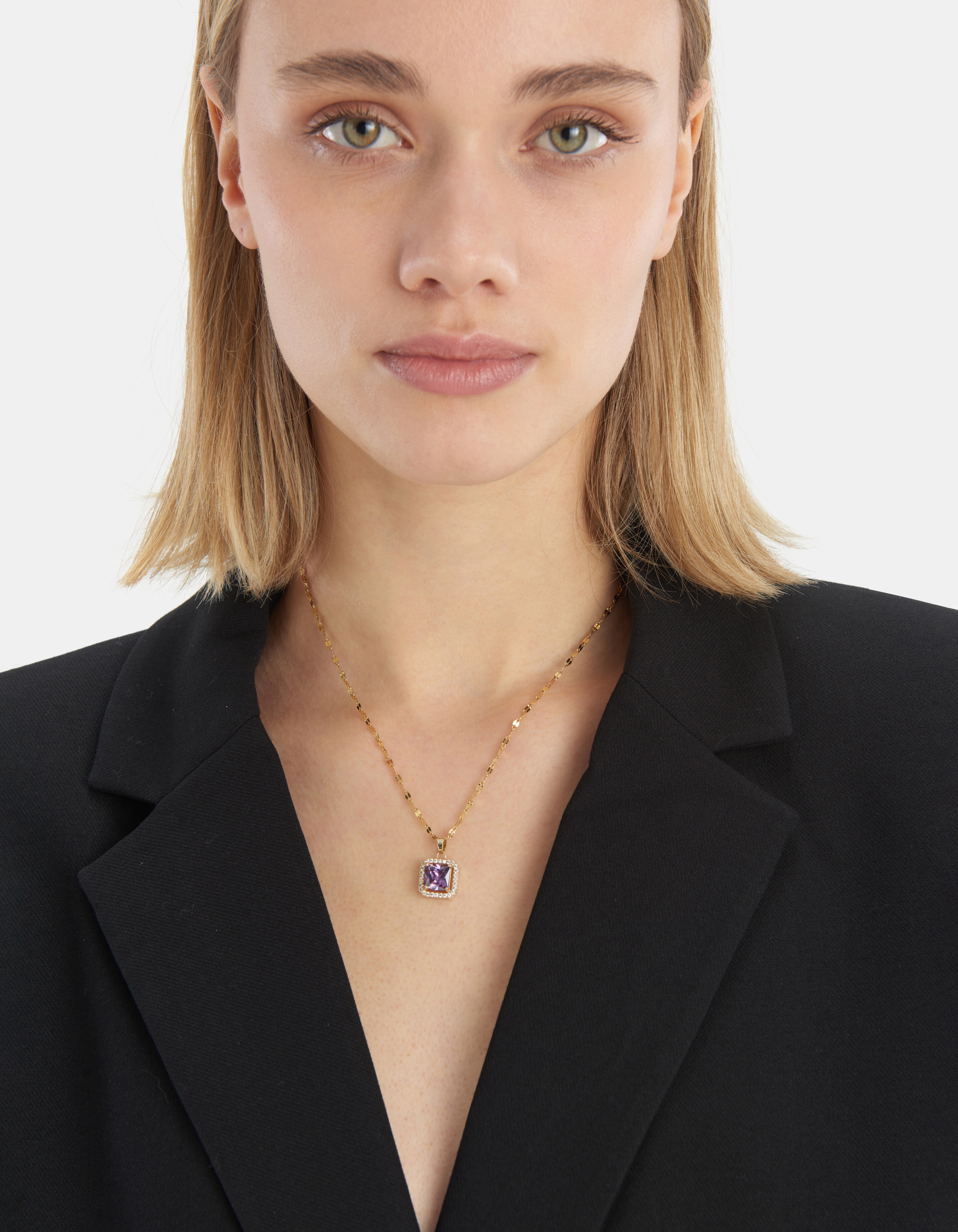 Paarse Diamond Ketting ACCESSOIRES SHOEBY