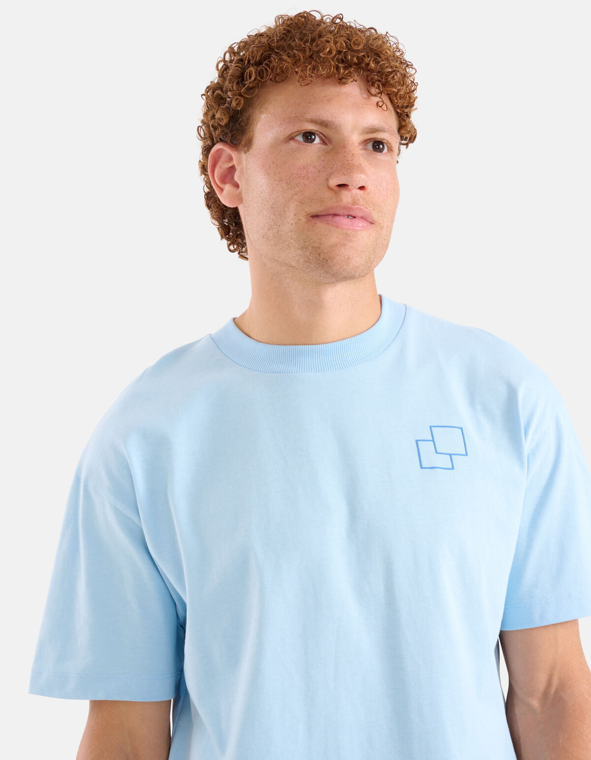 Embroidery T-shirt Blauw SHOEBY MEN