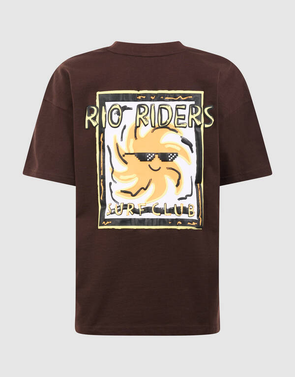 Riders Artwork T-shirt Donkerbruin SHOEBY BOYS