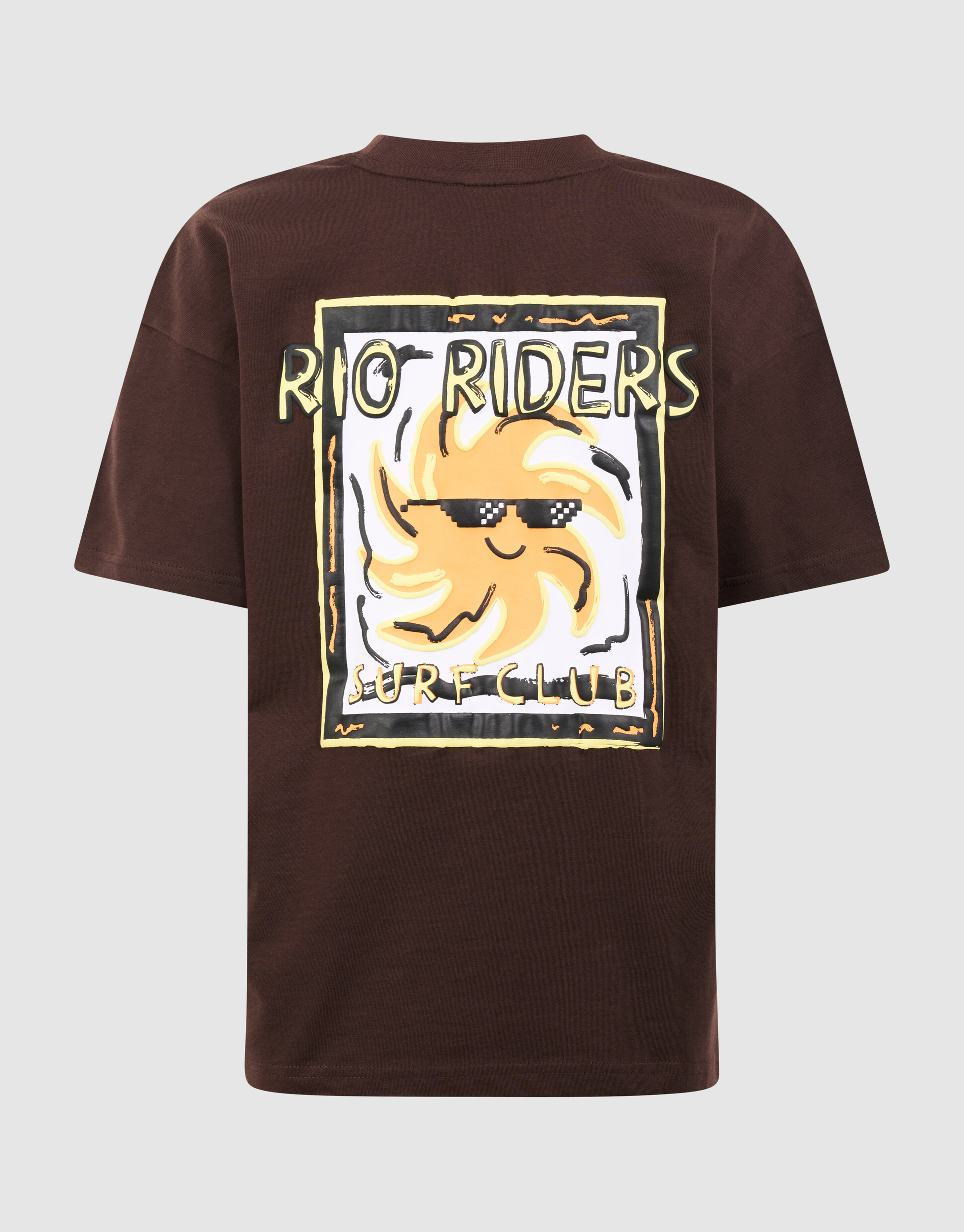 Riders Artwork T-shirt Donkerbruin SHOEBY BOYS