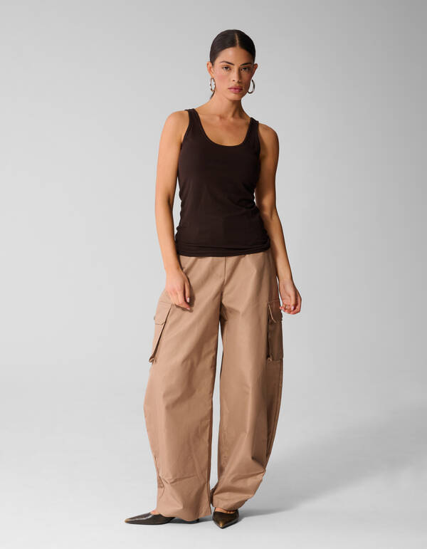 Basis Tanktop Donkerbruin SHOEBY WOMEN