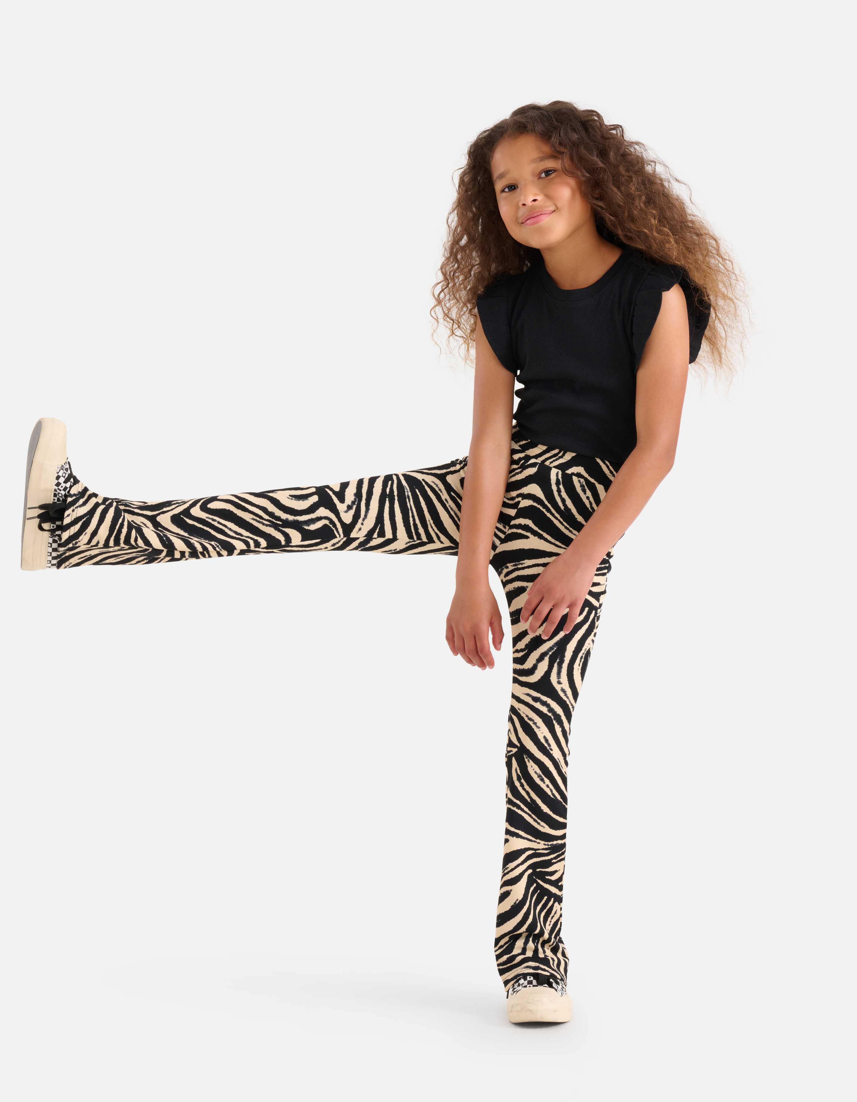 Zebra Print Flared Legging SHOEBY GIRLS