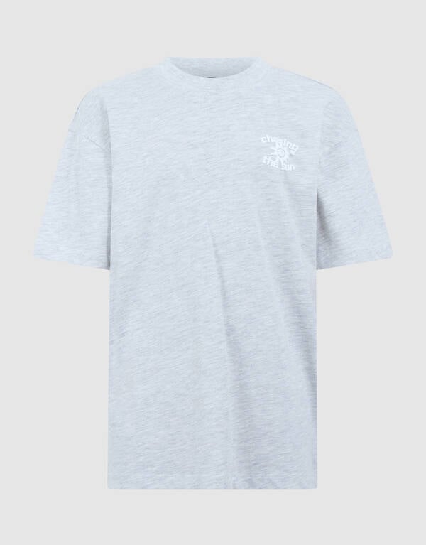 Chasing Artwork T-shirt Lichtgrijs SHOEBY BOYS