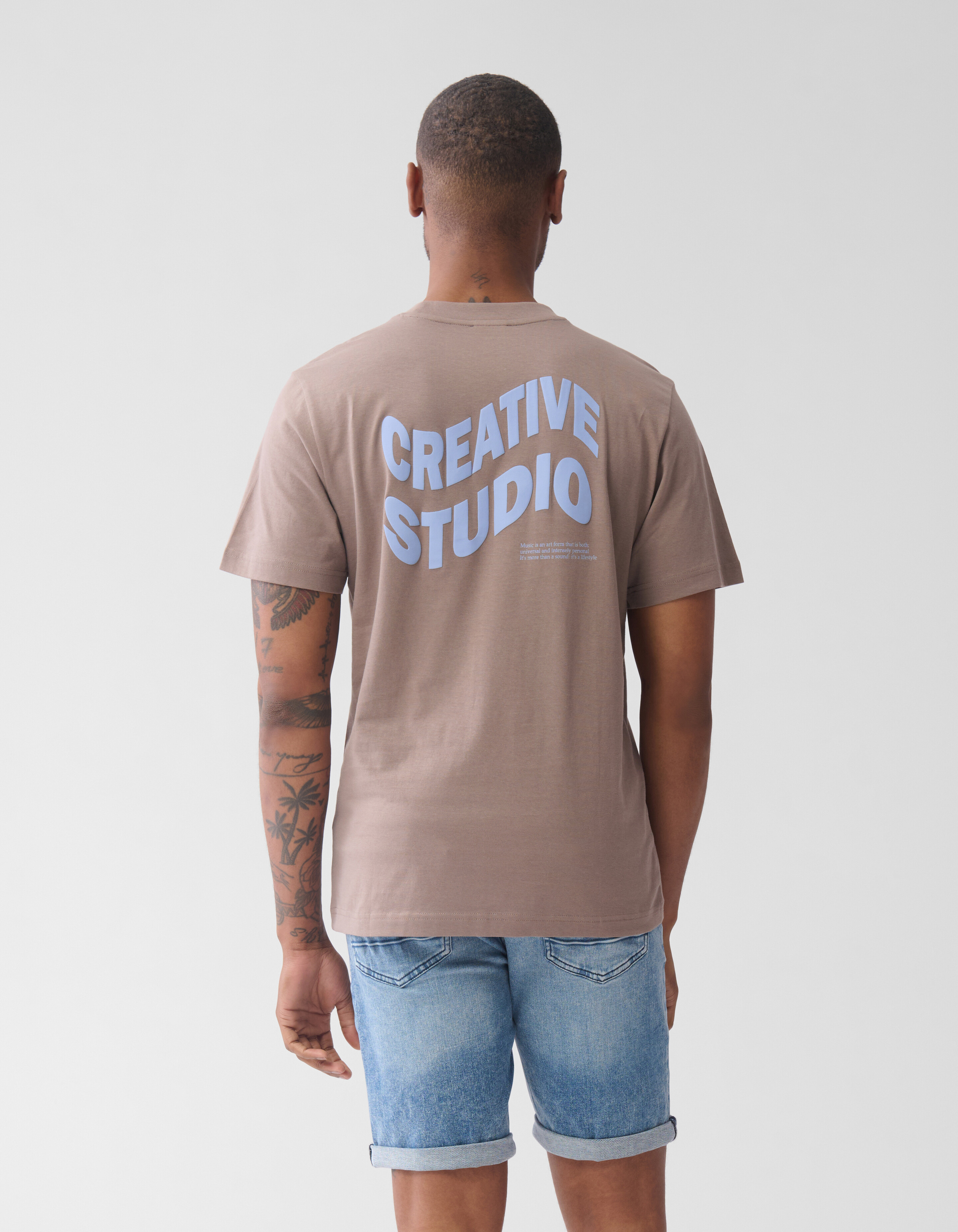 Studio Artwork T-shirt Lichtbruin SHOEBY MEN