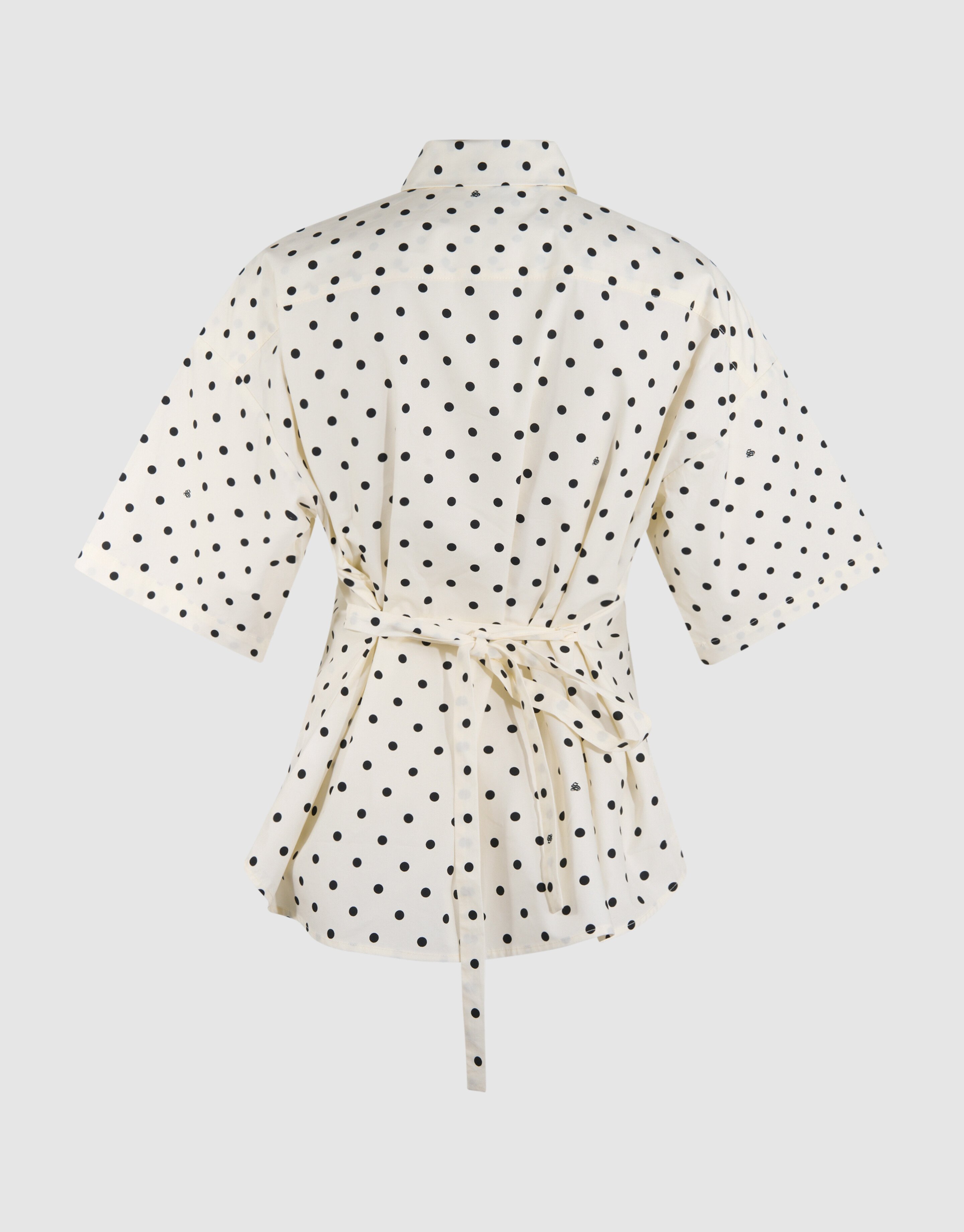 Polkadot Stropdas Blouse Zwart/Wit SHOEBY WOMEN