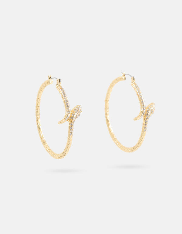 Slangen Hoop Oorbellen Goud SHOEBY ACCESSOIRES