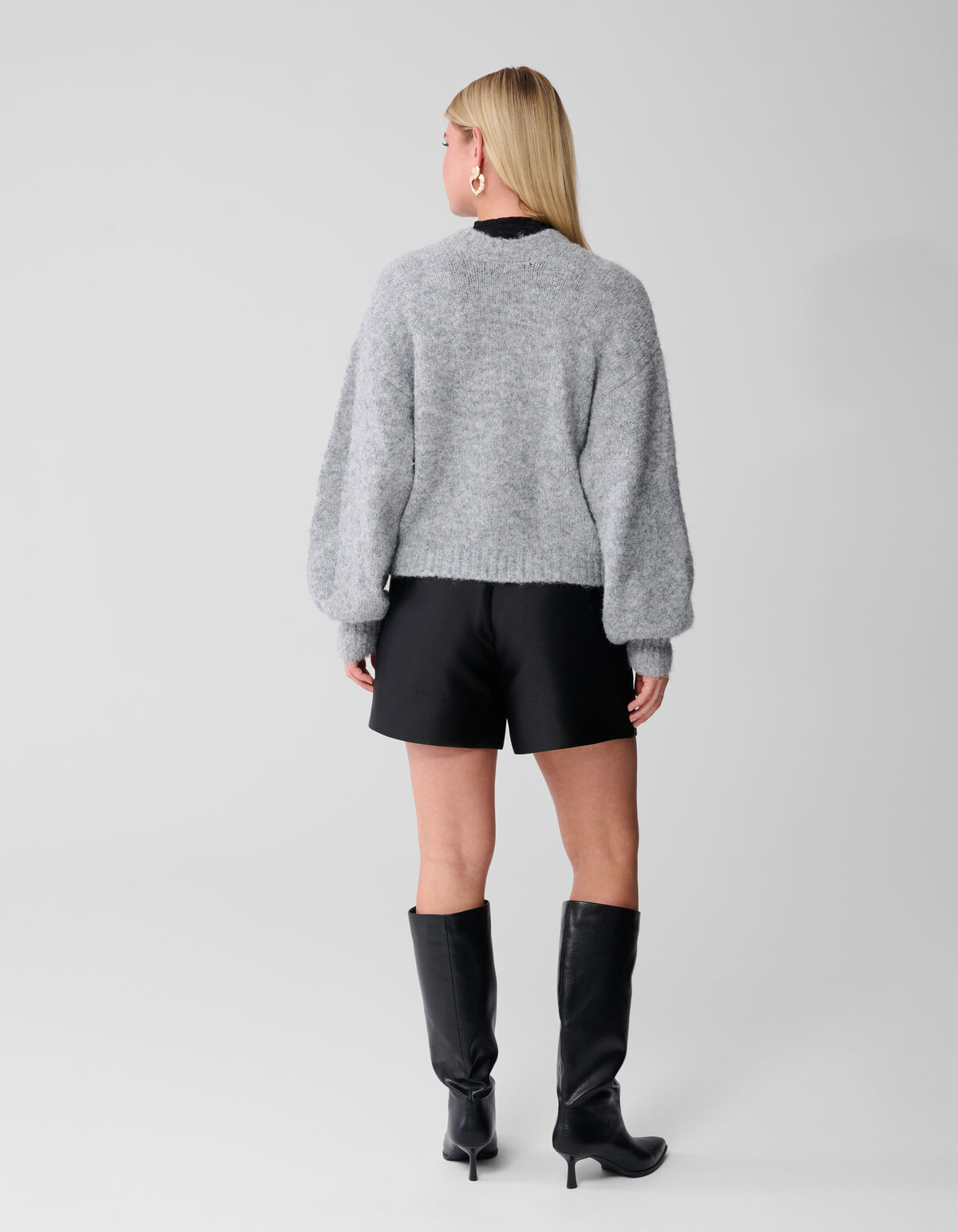 Two Way Strik Vest Lichtgrijs SHOEBY WOMEN