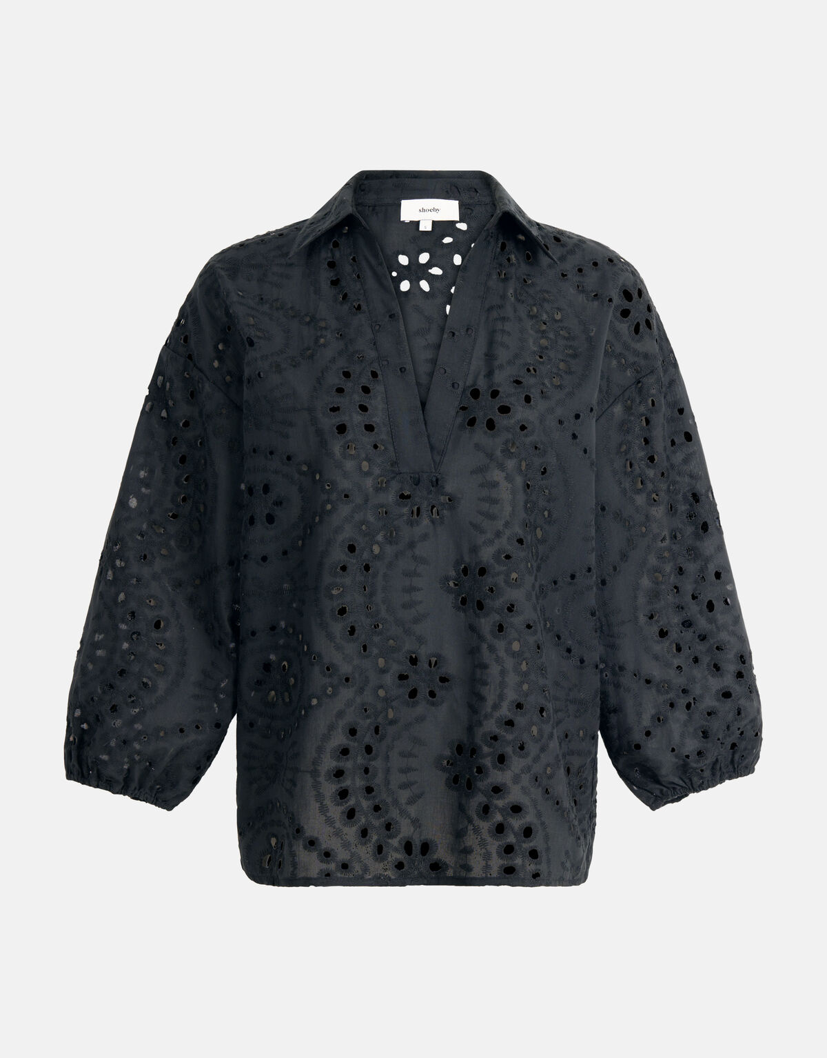 Broderie Blouse Zwart SHOEBY WOMEN