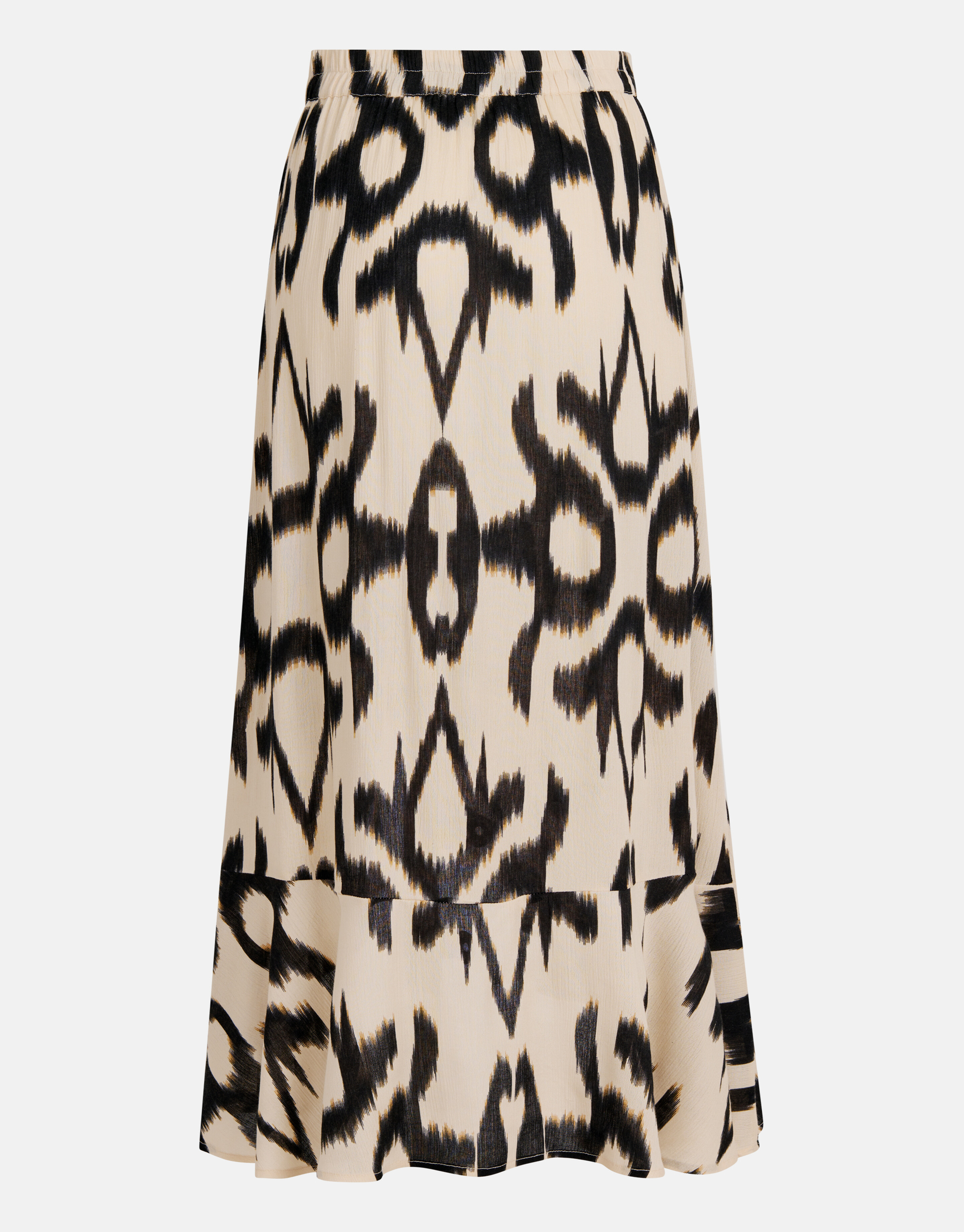 Crinkle Midi Rok Zwart/Gebroken Wit SHOEBY WOMEN