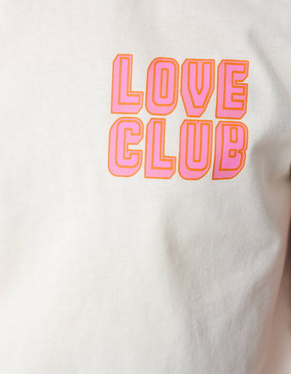Love Club Artwork T-shirt Gebroken Wit SHOEBY GIRLS