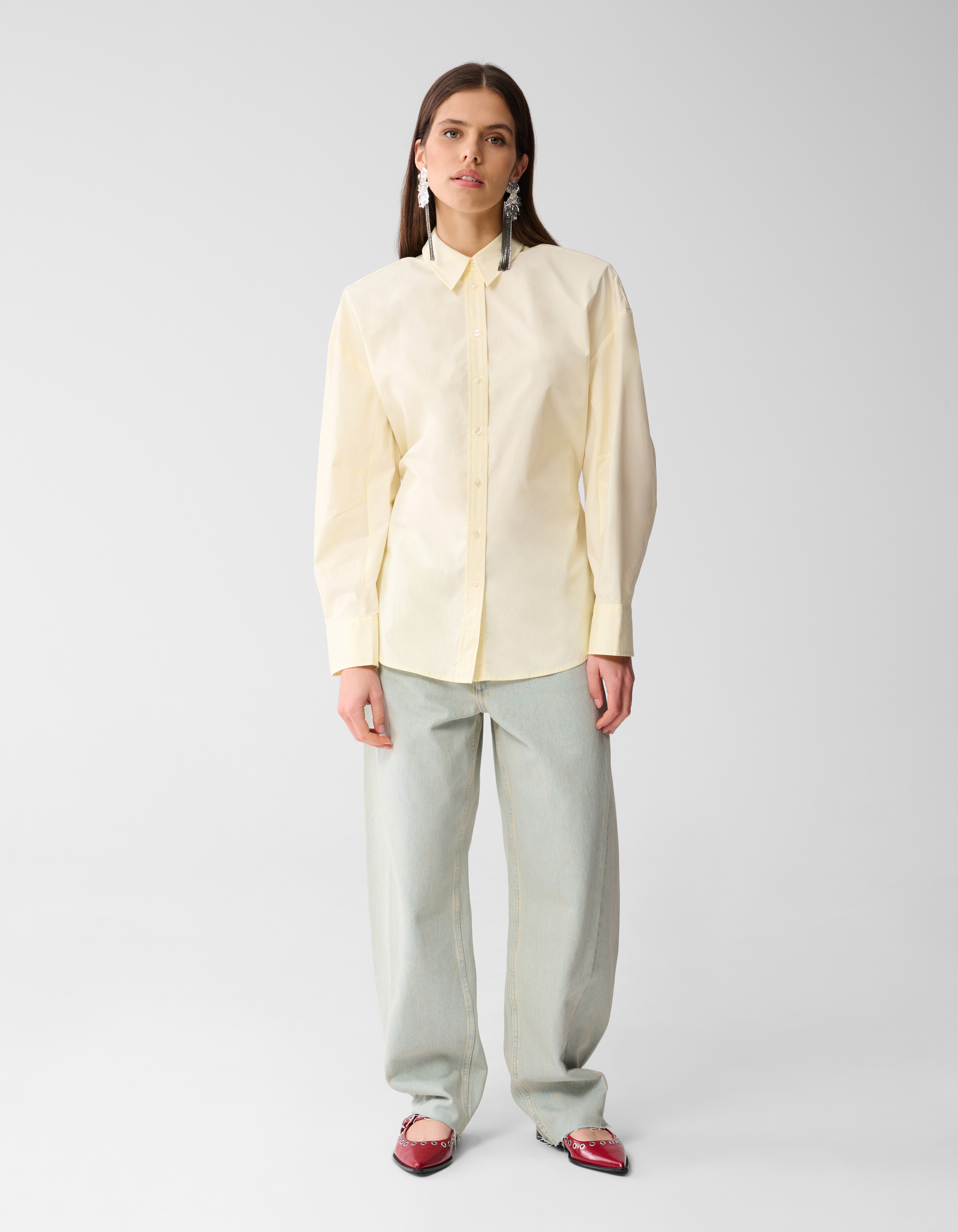 Egg Shape Strik Blouse Lichtgeel SHOEBY WOMEN