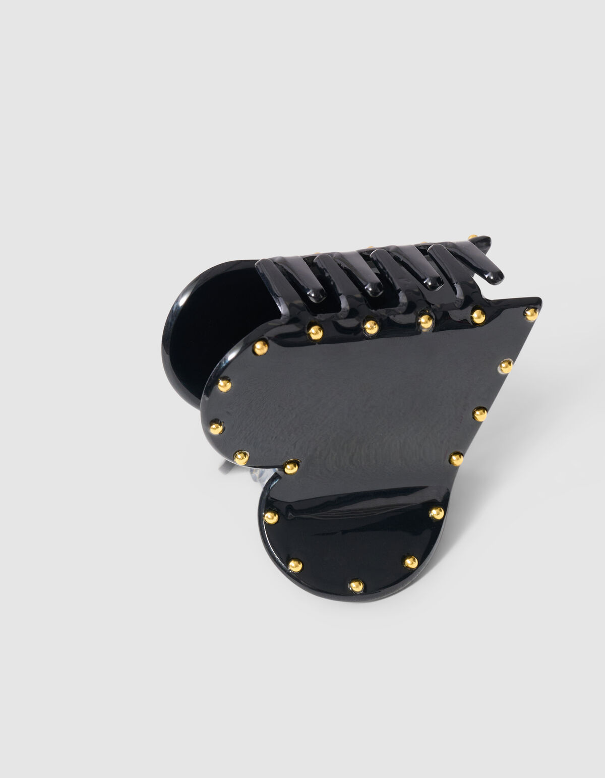 Studded Heart Haarclip Zwart SHOEBY ACCESSOIRES