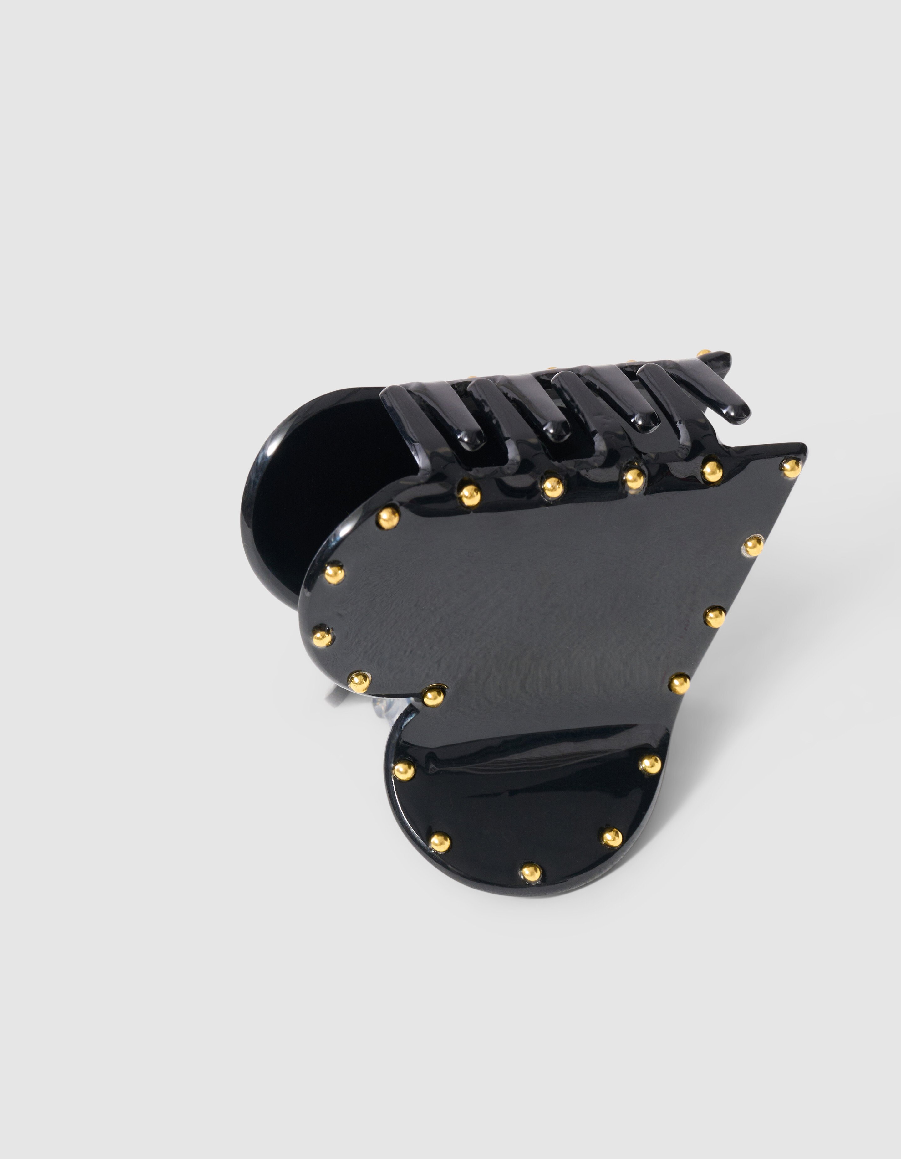 Studded Heart Haarclip Zwart SHOEBY ACCESSOIRES