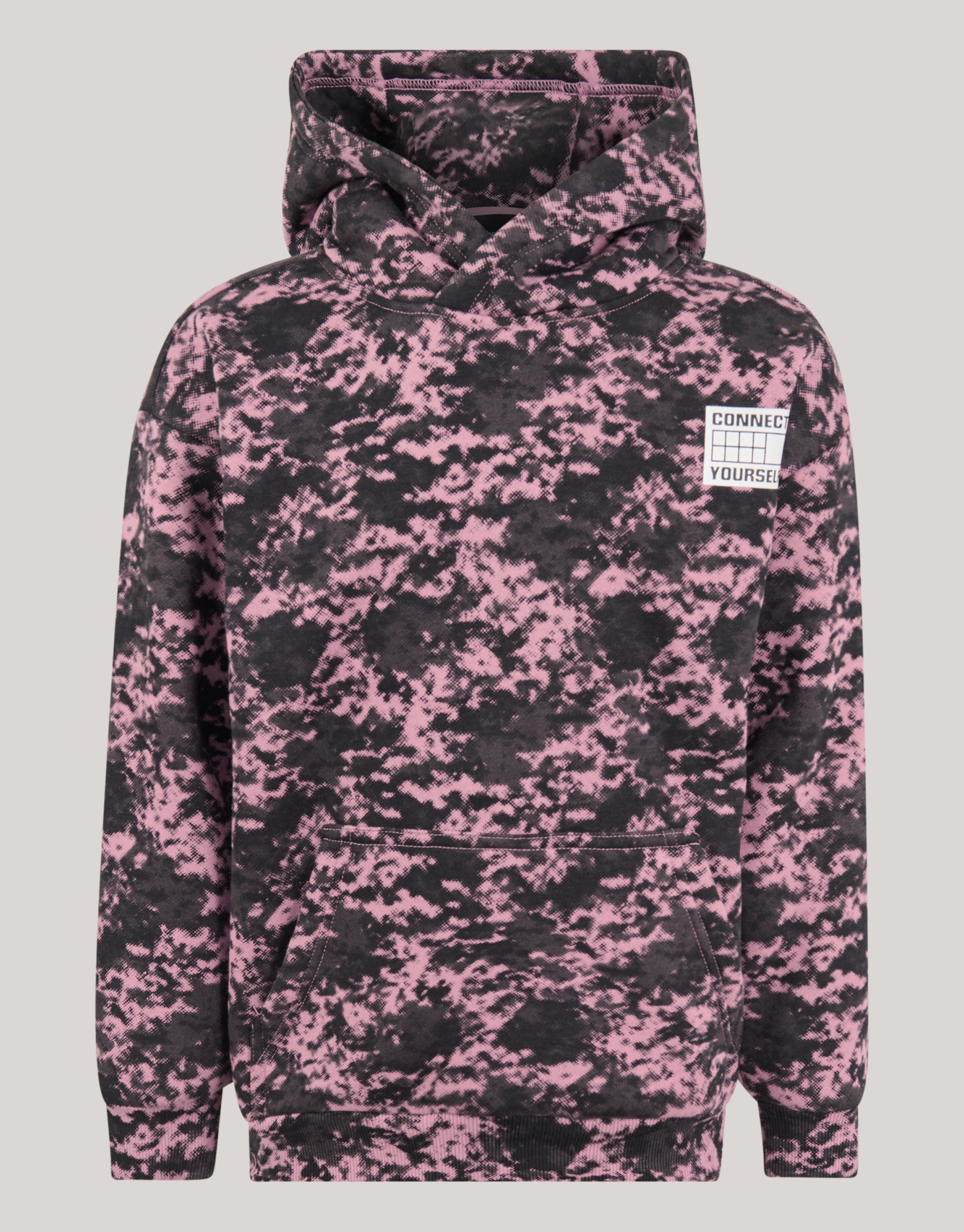 Printed Hoodie Donkerroze SHOEBY BOYS