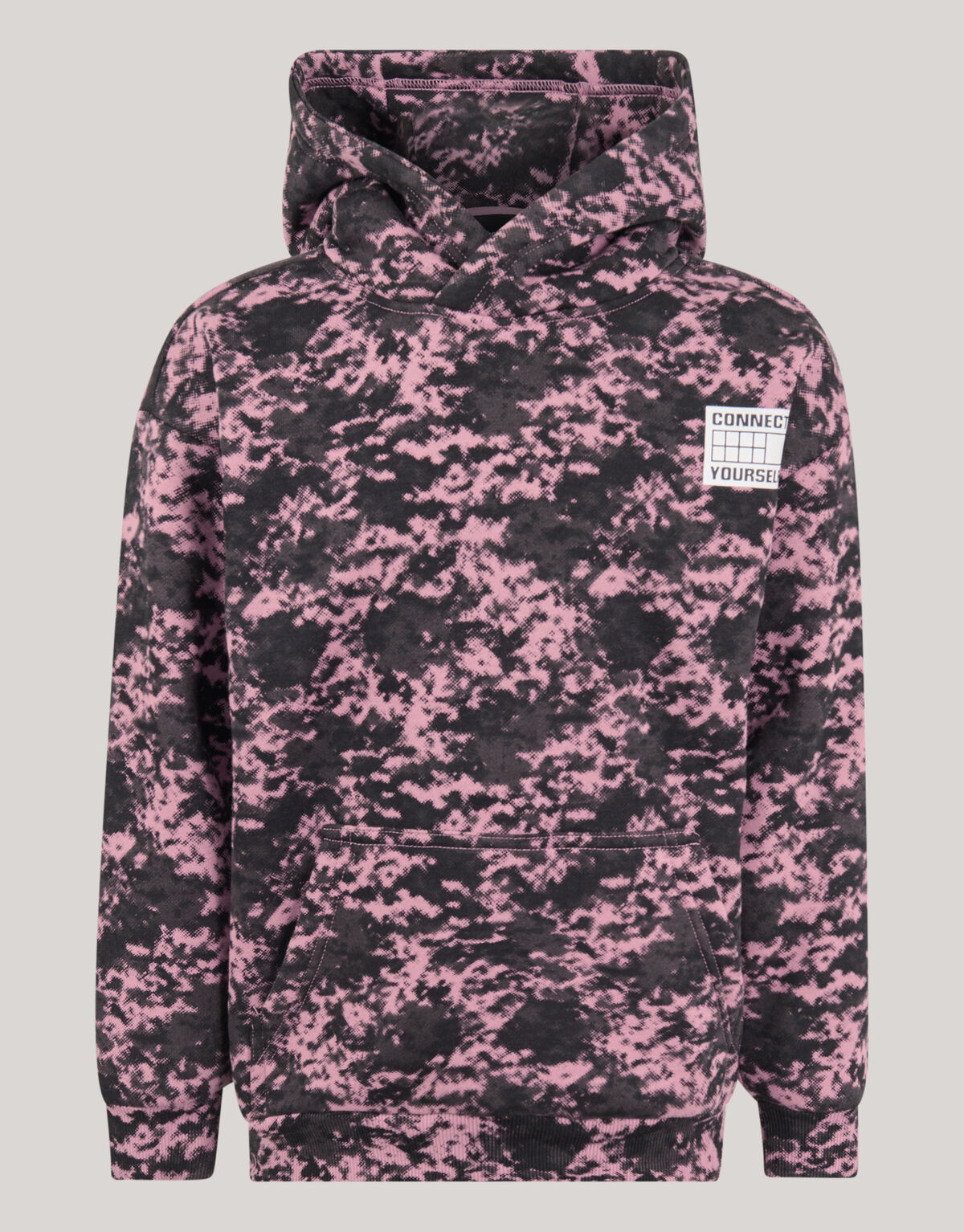 Printed Hoodie Donkerroze SHOEBY BOYS