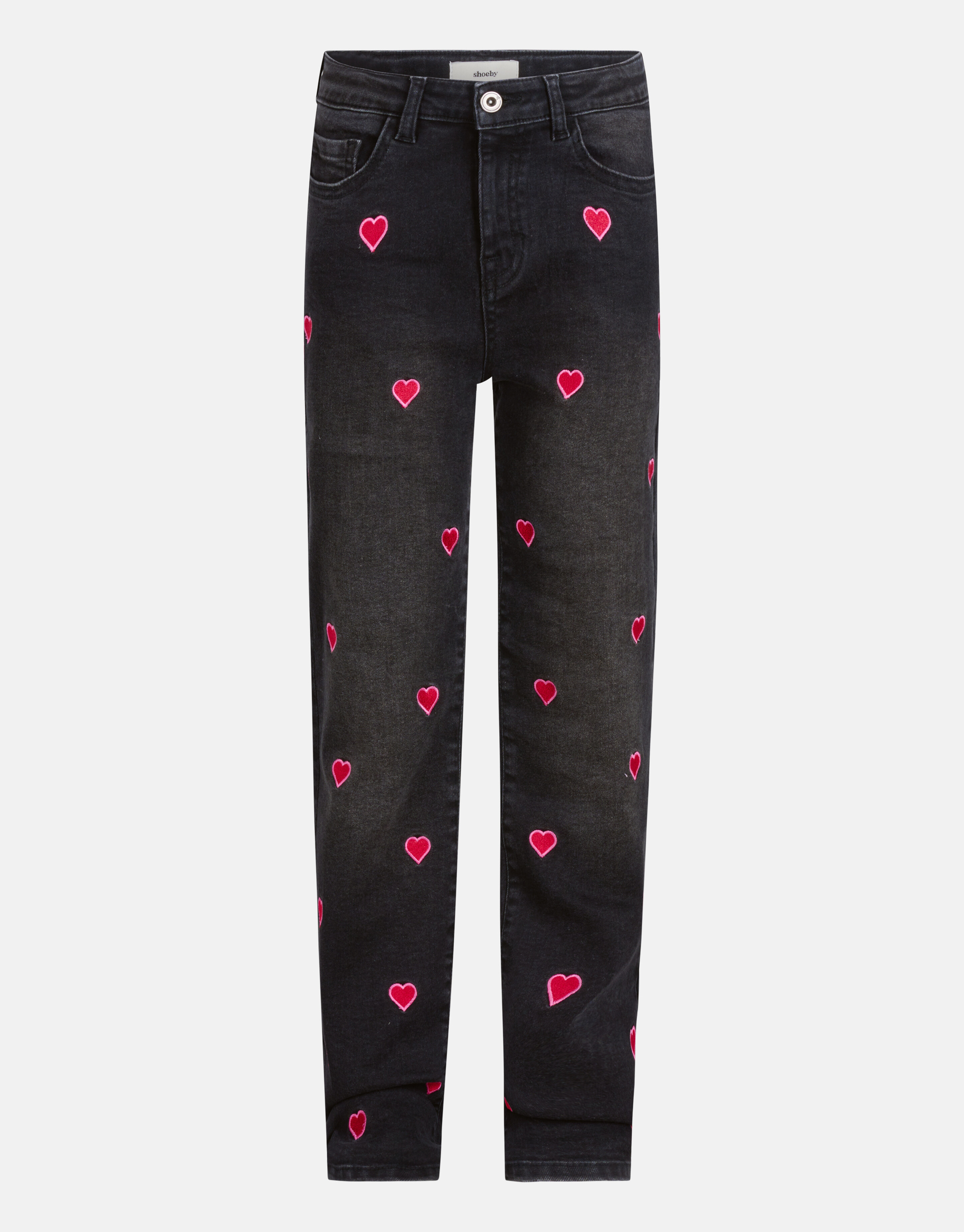 Heart Wide Leg Jeans Zwart SHOEBY GIRLS