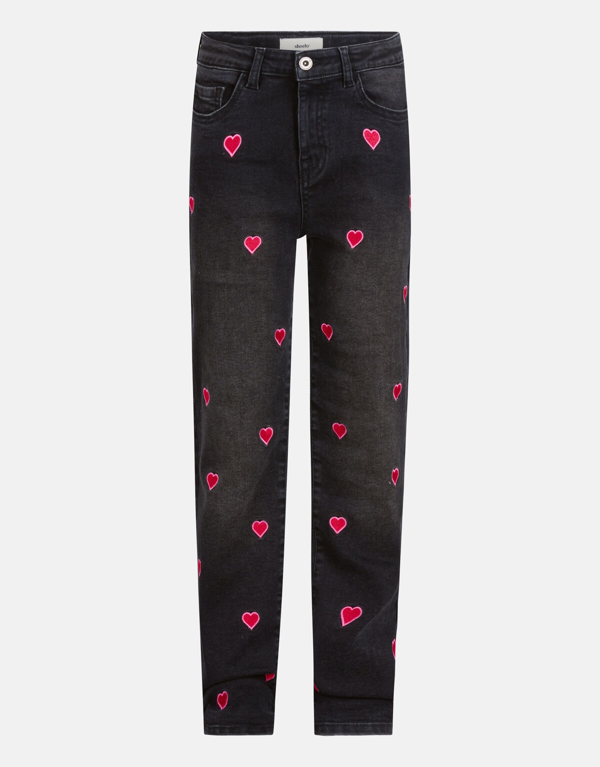 Heart Wide Leg Jeans Zwart SHOEBY GIRLS
