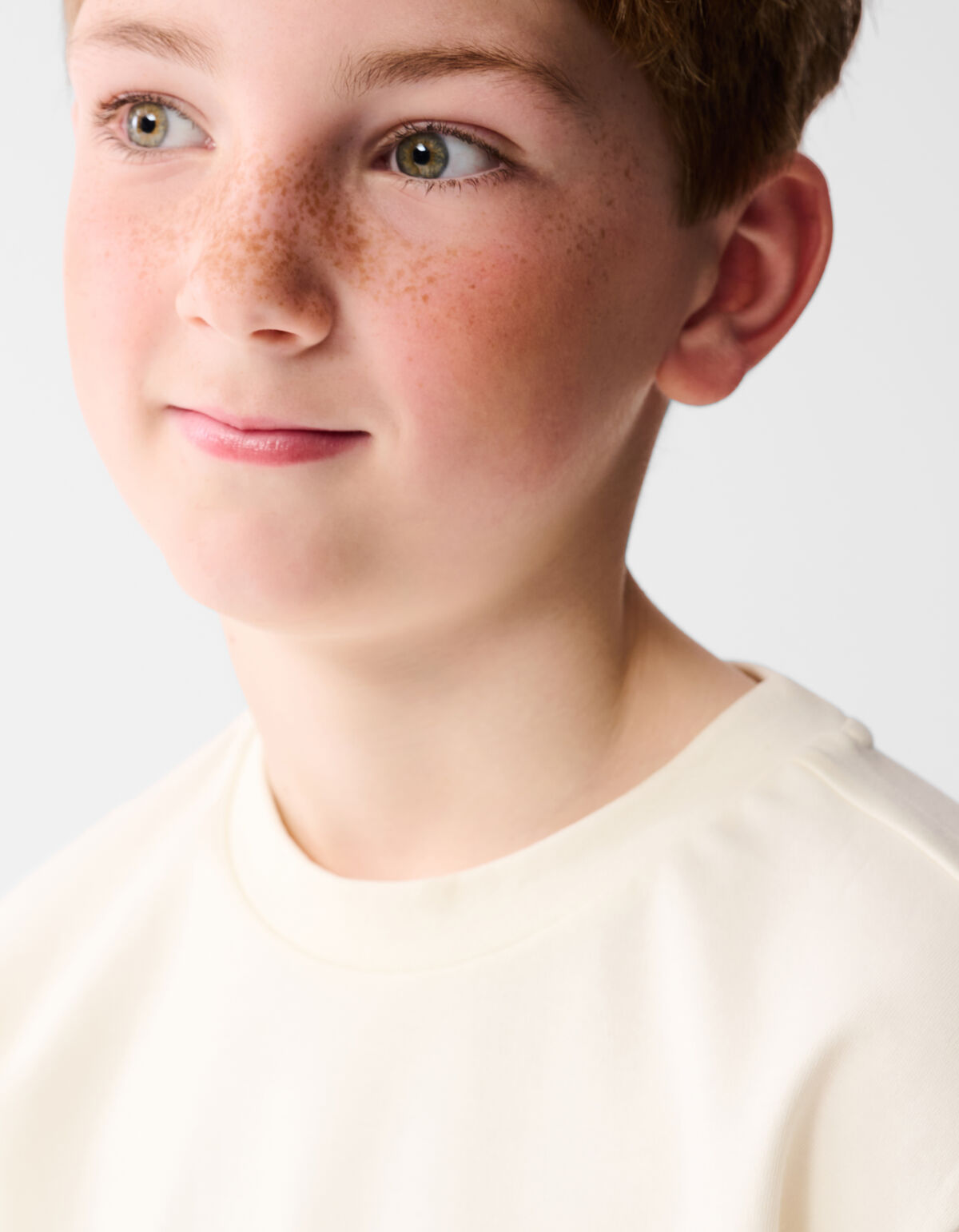 Tekst T-shirt Gebroken Wit SHOEBY BOYS