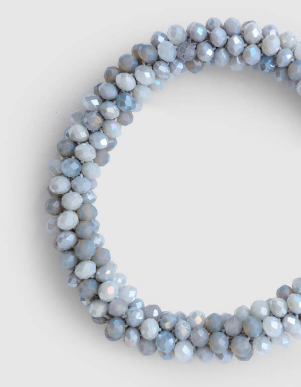 Beaded Haarelastiek Lichtgrijs SHOEBY ACCESSOIRES