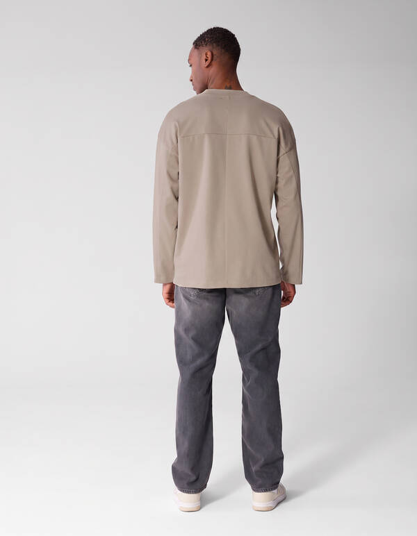 Basis Relaxed Fit Longsleeve Lichtgroen SHOEBY MEN