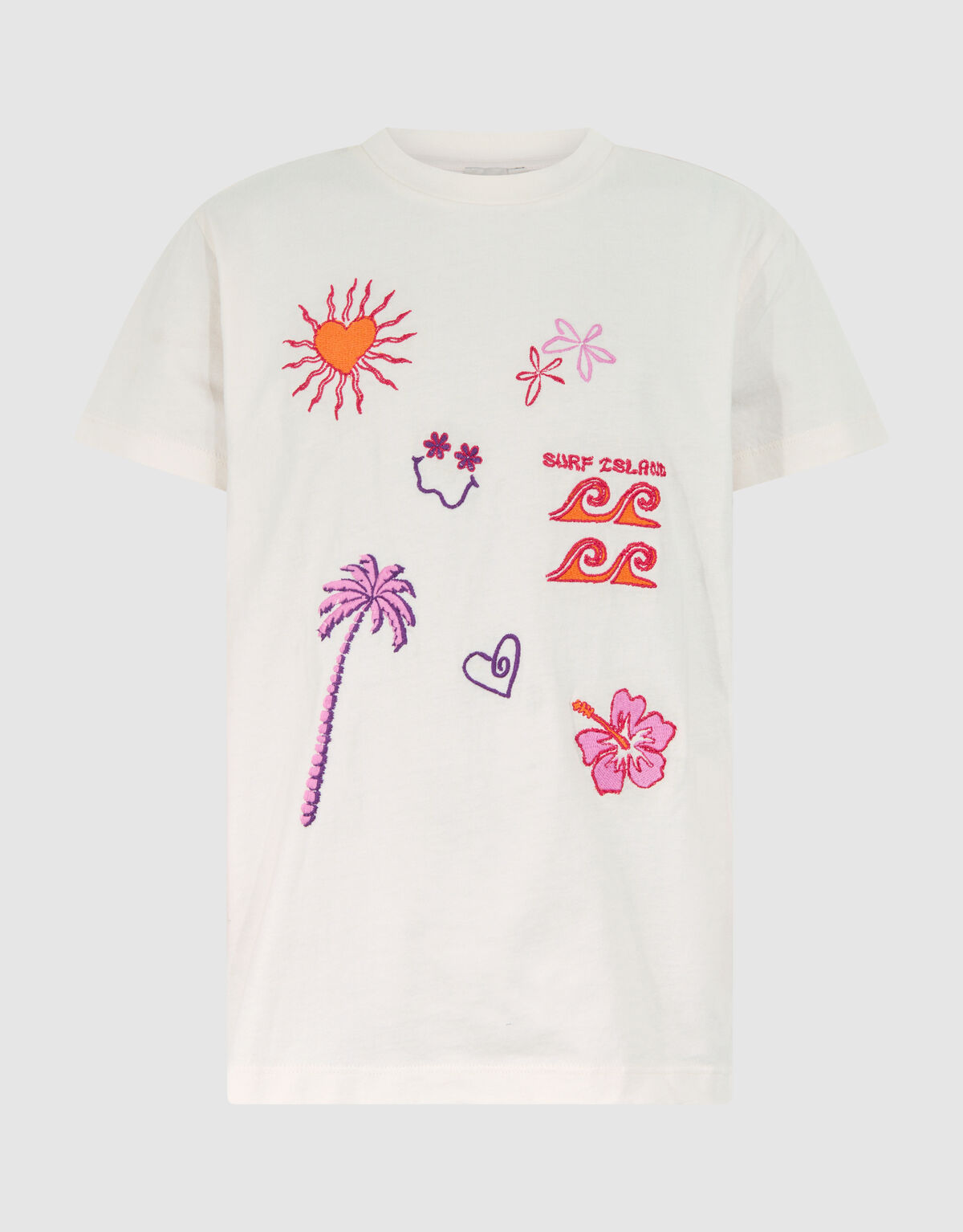Sunny Artwork T-shirt Gebroken Wit SHOEBY GIRLS