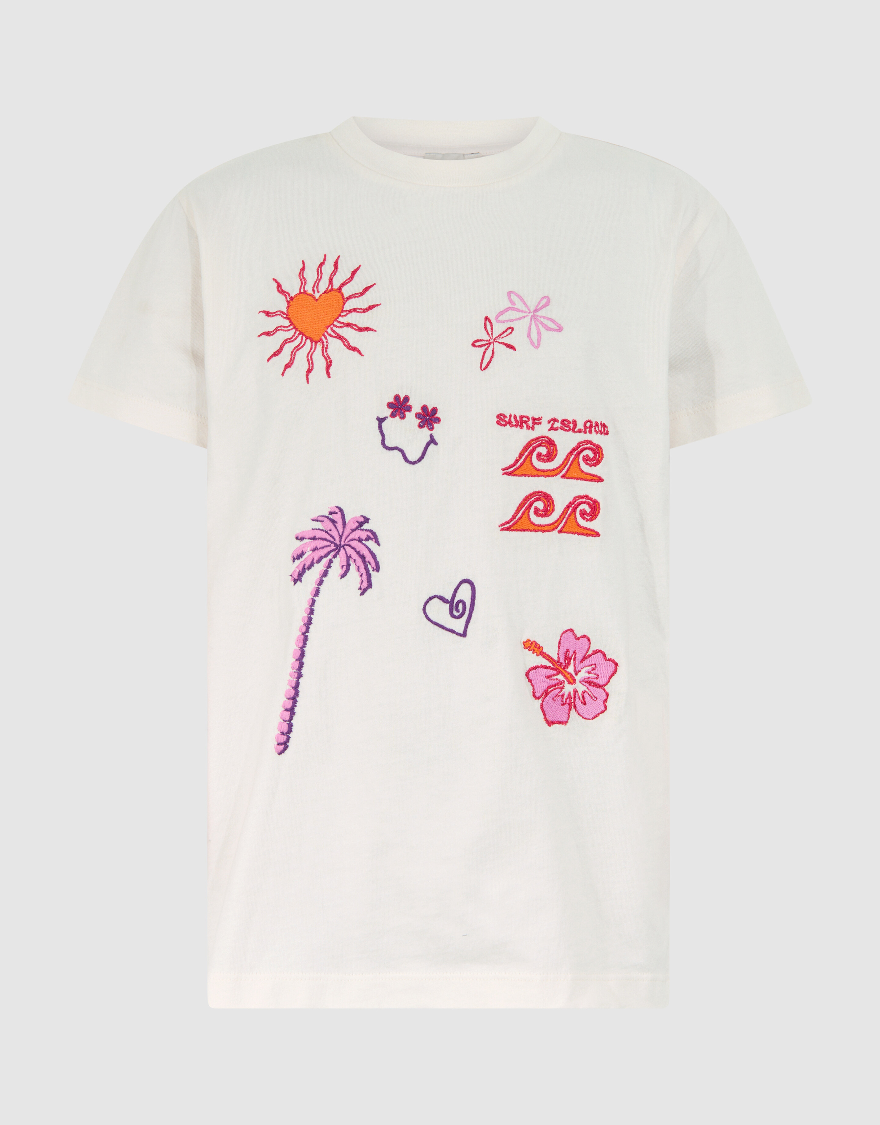 Sunny Artwork T-shirt Gebroken Wit SHOEBY GIRLS