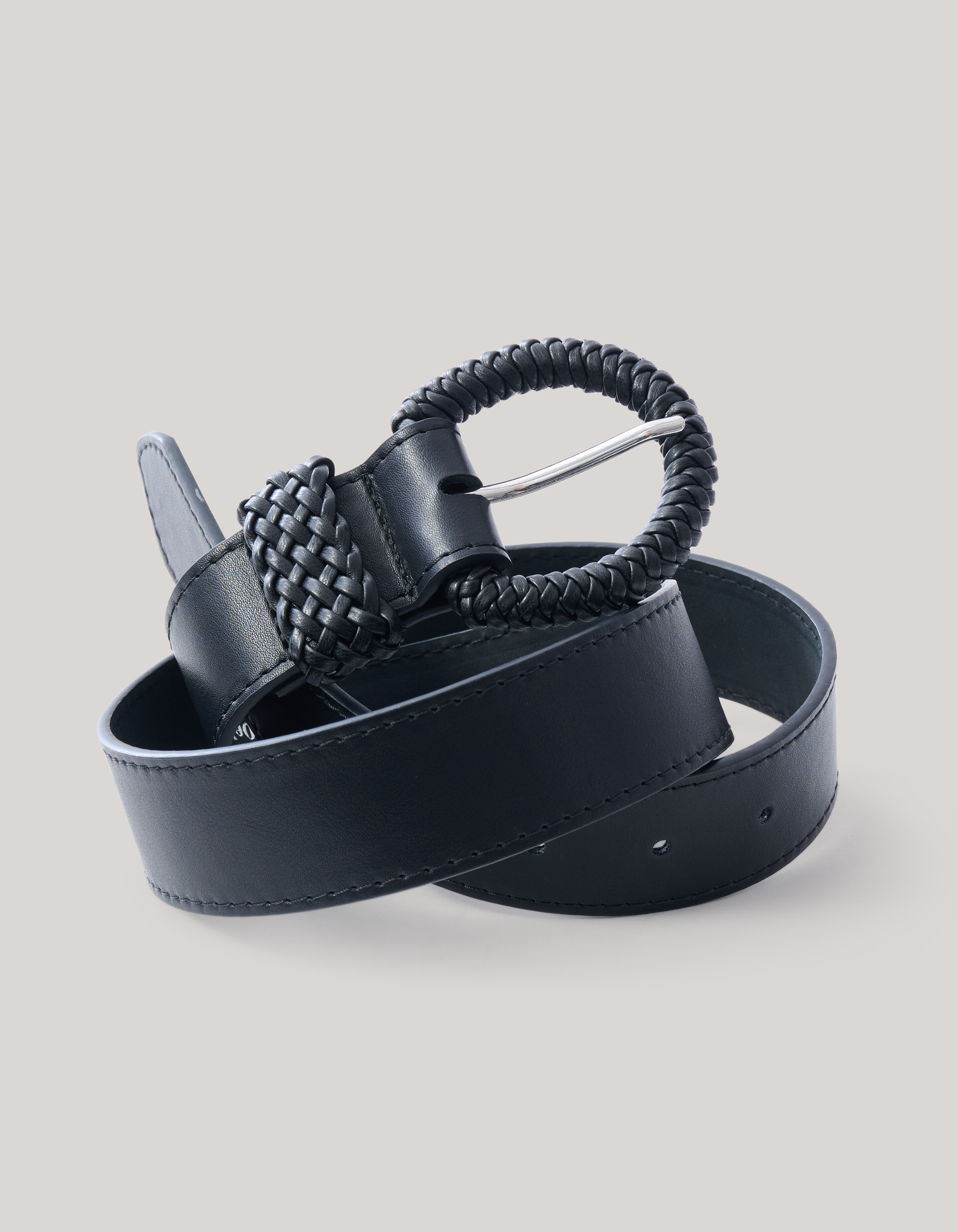 Gevlochten riem Zwart SHOEBY ACCESSOIRES
