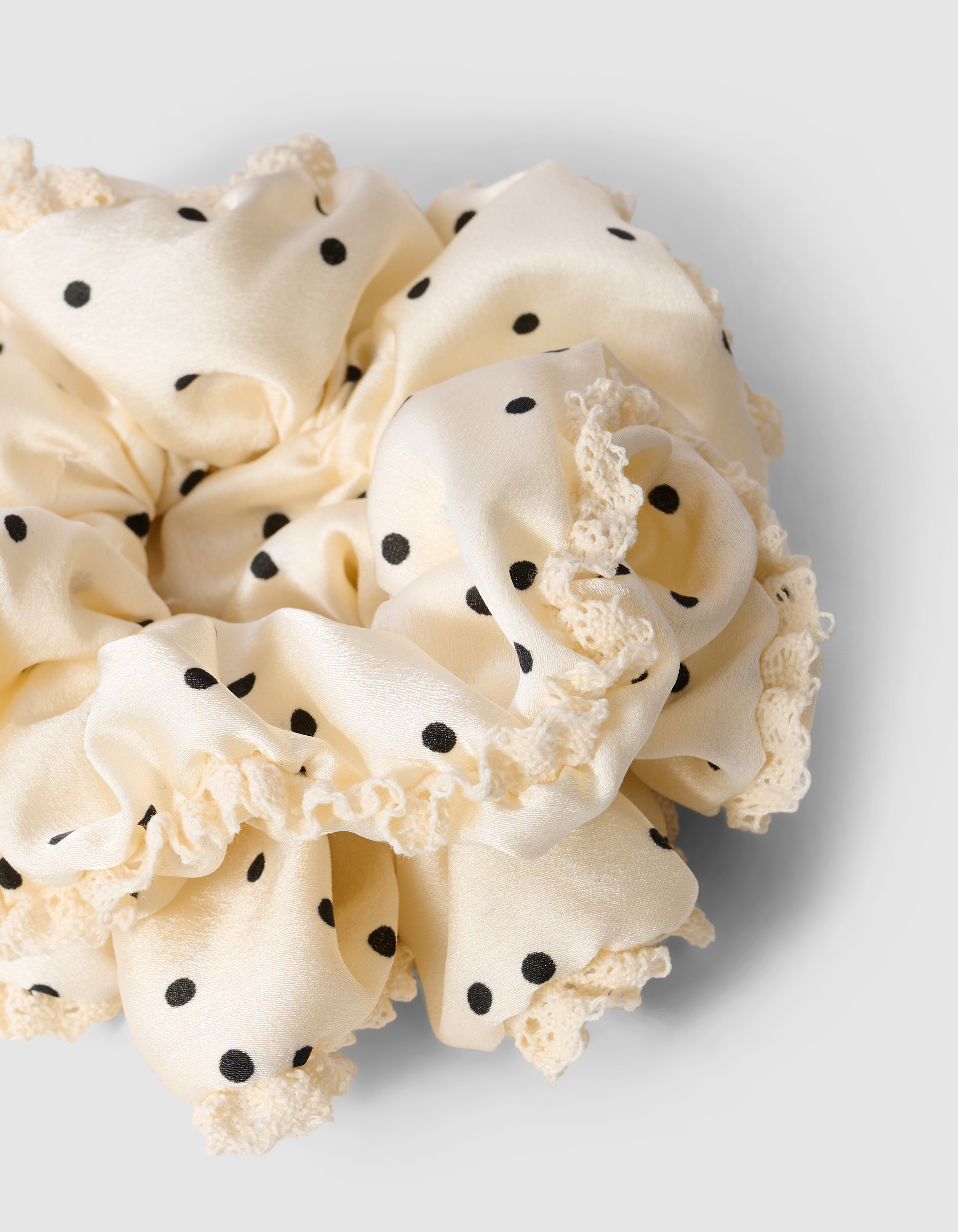 Big Polkadot Scrunchie Wit/Zwart SHOEBY ACCESSOIRES