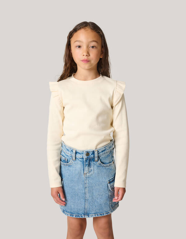 Denim Cargo Rok Blauw SHOEBY GIRLS