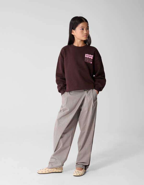 Baseball Artwork Sweater Donkerbruin SHOEBY GIRLS