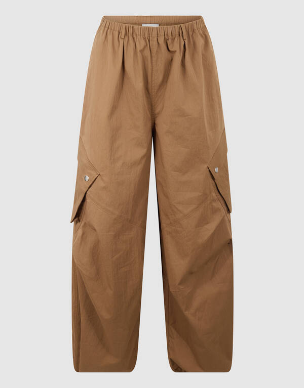 Cargo Balloon Fit Broek Bruin SHOEBY WOMEN