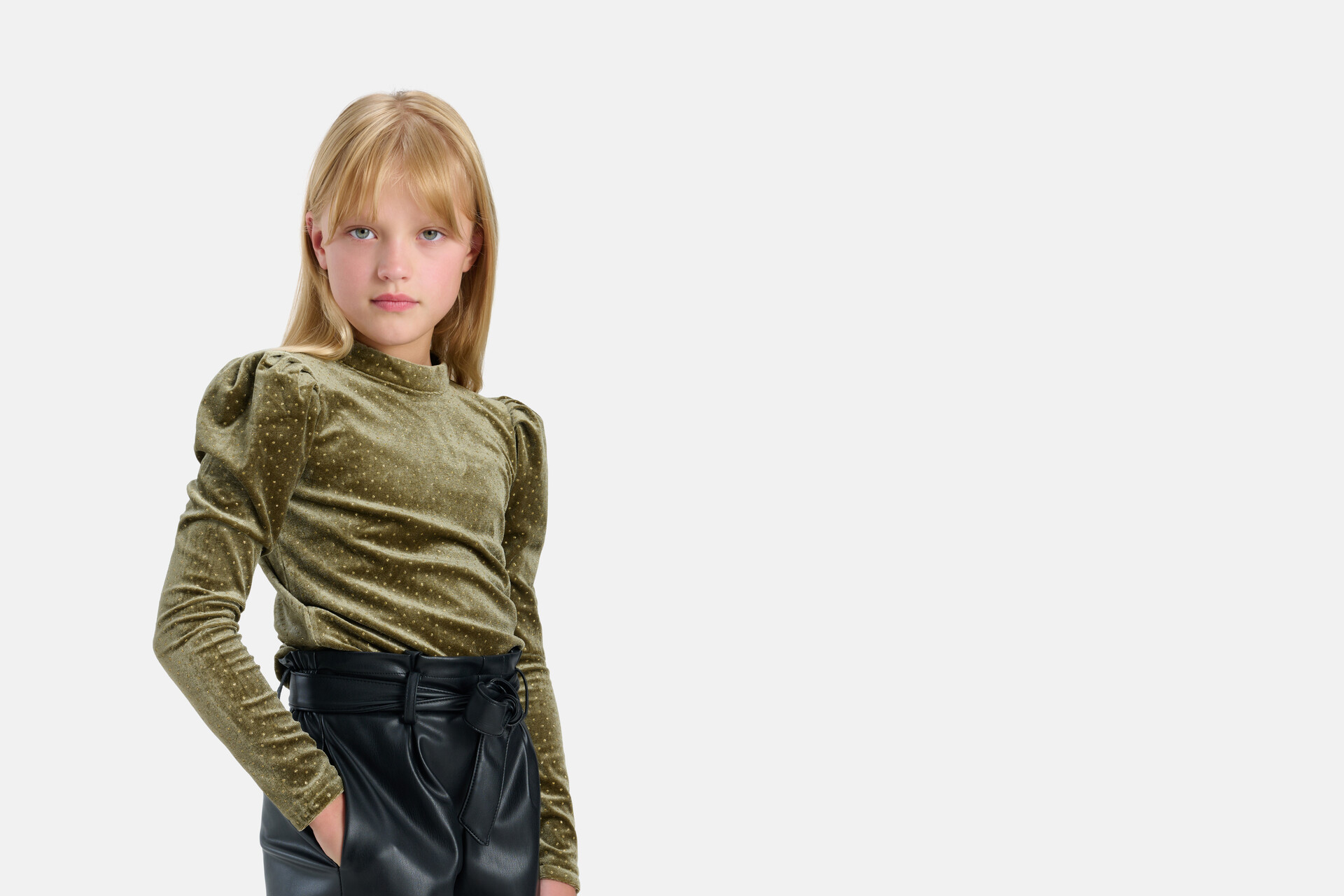 Glitter Top Donkergroen SHOEBY GIRLS