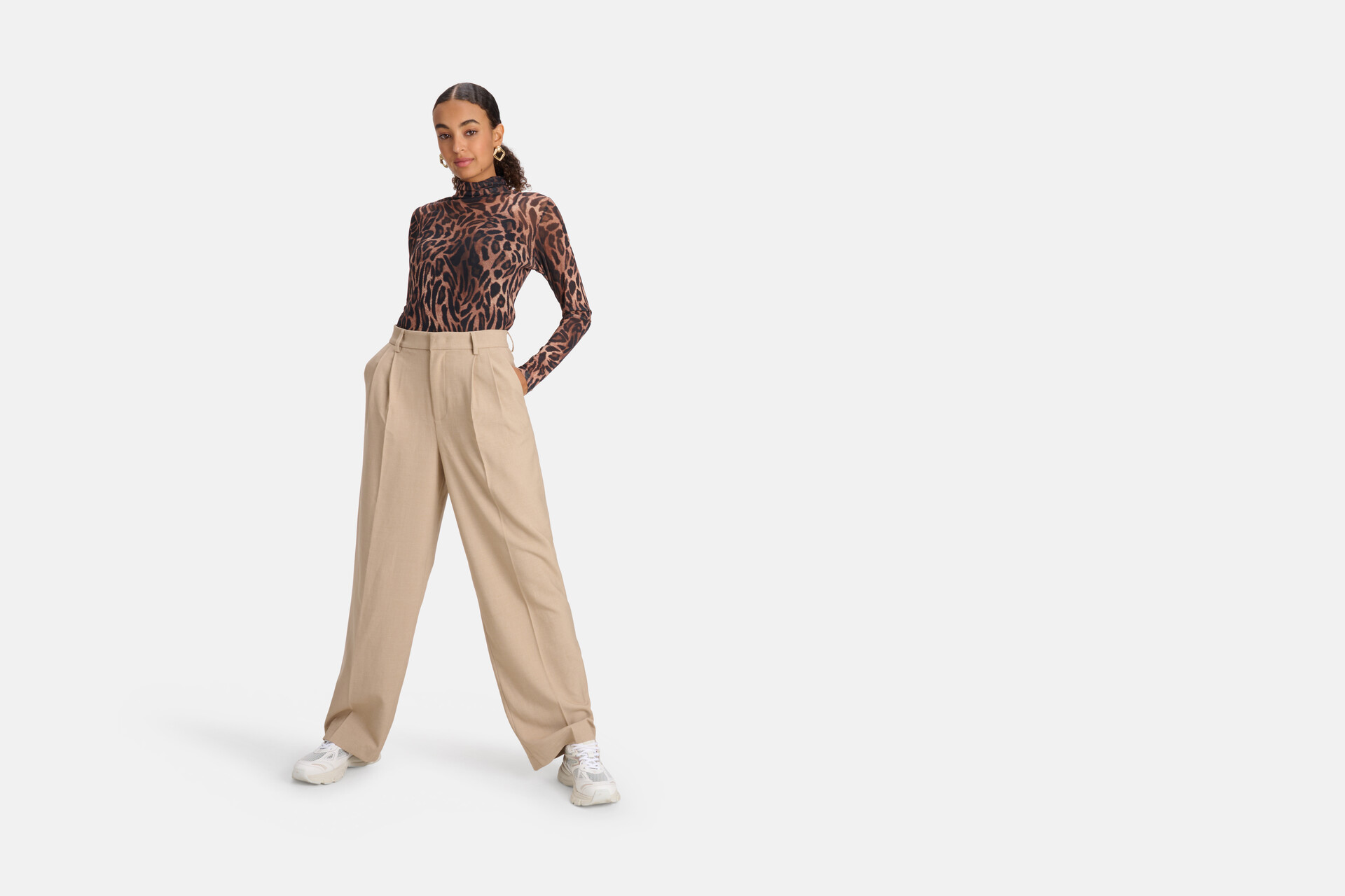 Loose Fit Pantalon Beige SHOEBY WOMEN