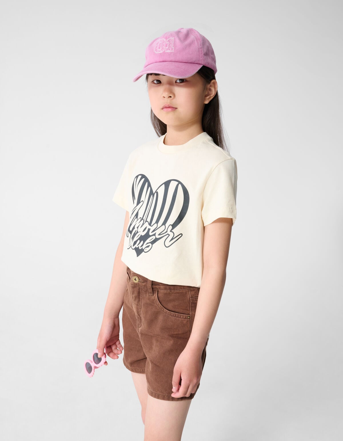 Heart Club Artwork T-shirt Gebroken Wit SHOEBY GIRLS