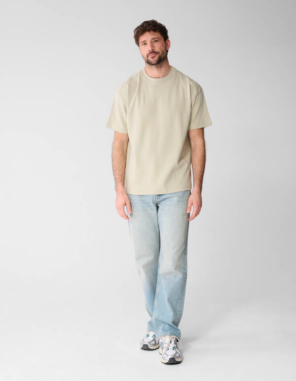 Basis Relaxed Fit T-shirt Lichtgroen SHOEBY MEN