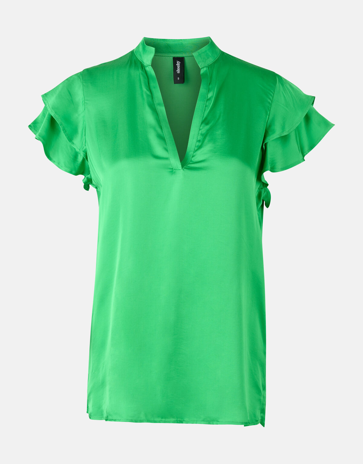 Ruffle Top Groen SHOEBY WOMEN