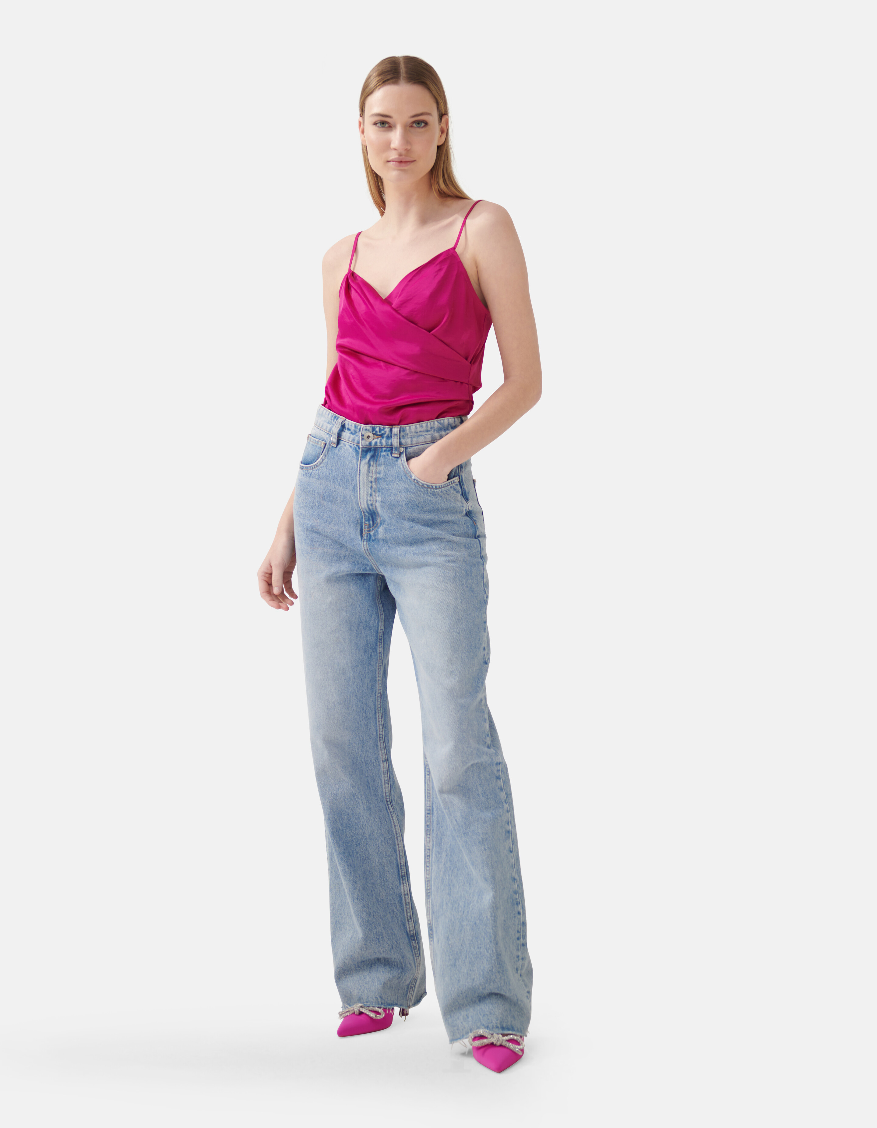 Satijnen Singlet Donkerroze SHOEBY WOMEN