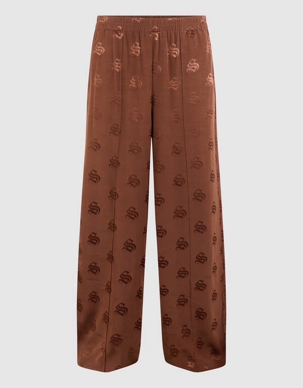 Logo Jacquard Broek Bruin SHOEBY WOMEN