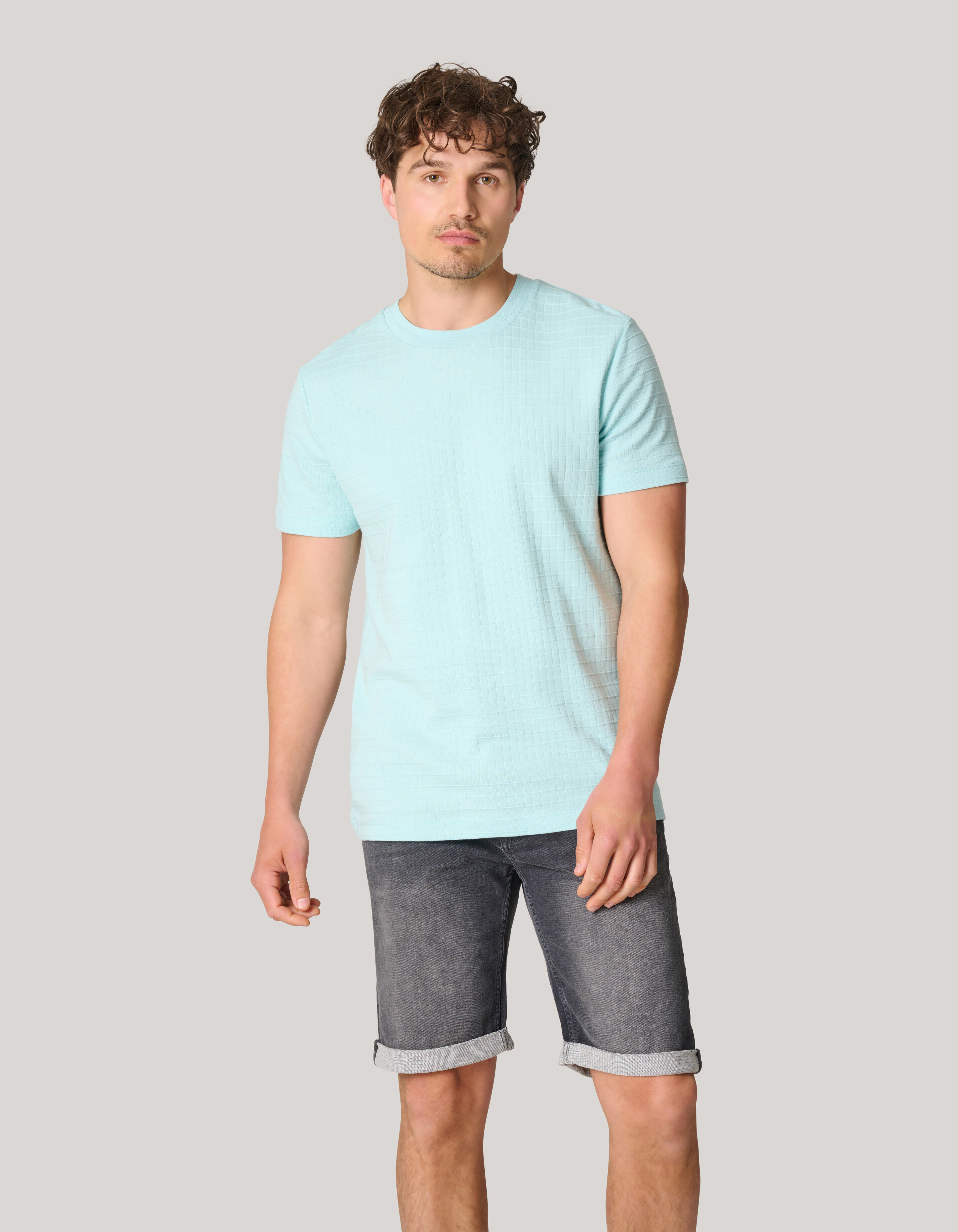 Jog Denim Short Donkergrijs Refill