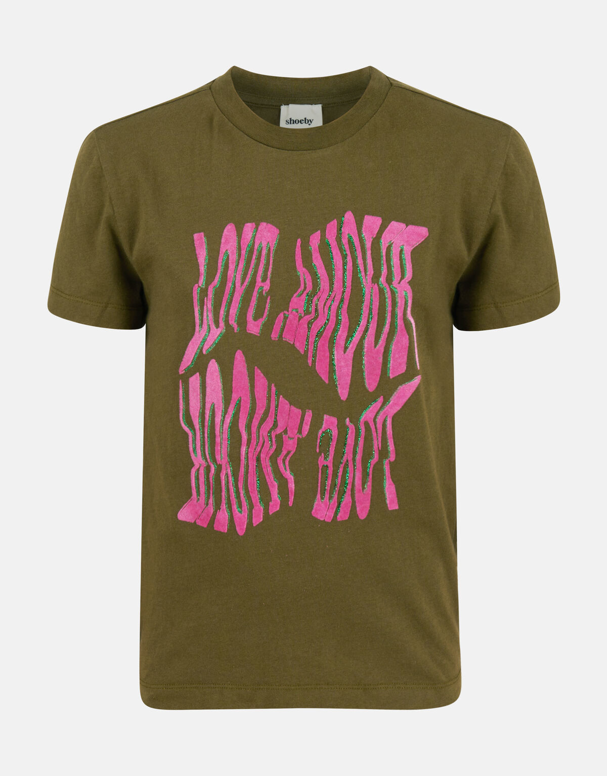 Printed T-shirt Donkergroen SHOEBY GIRLS